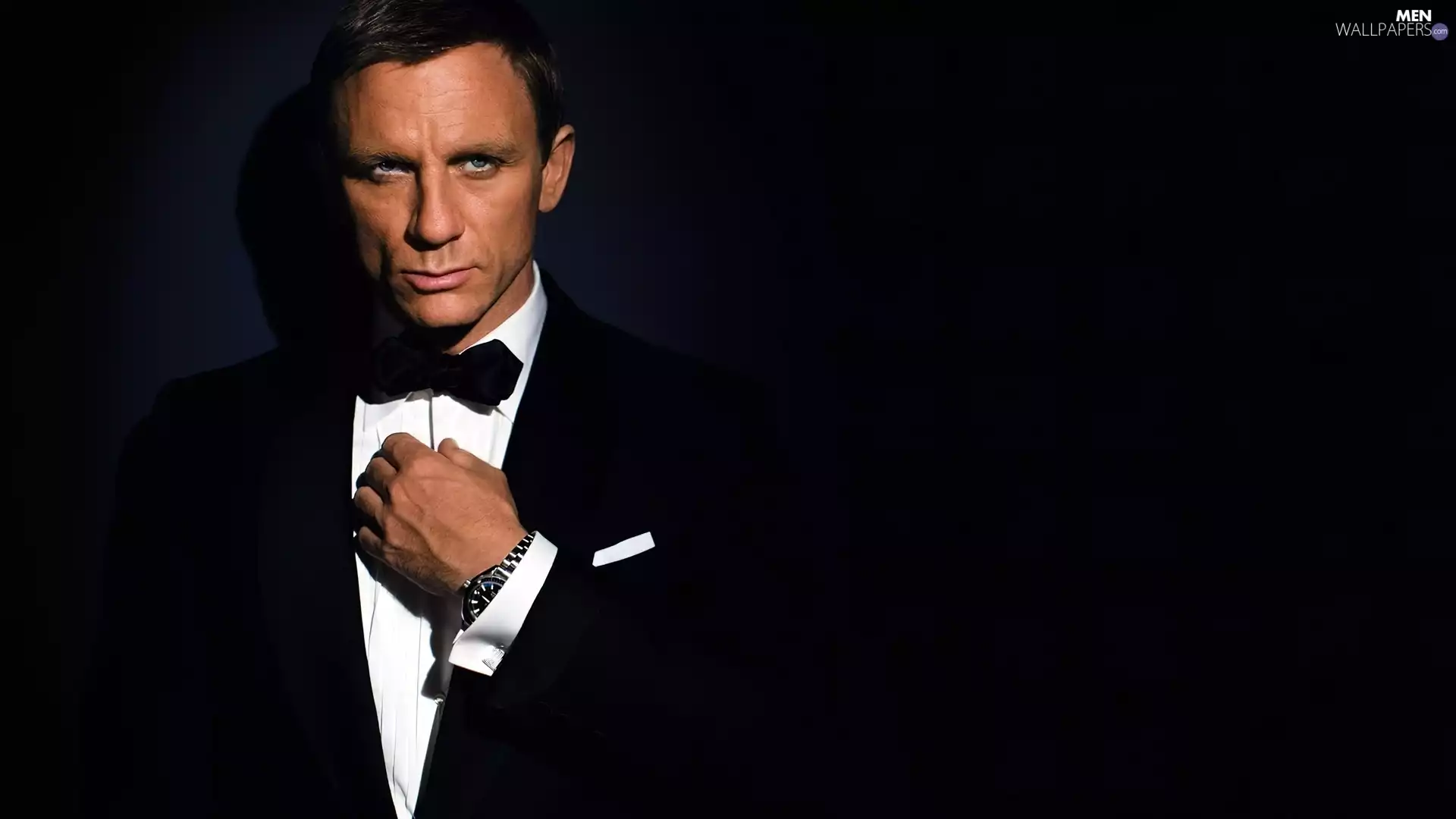 Watch, bow tie, actor, suite, Daniel Craig