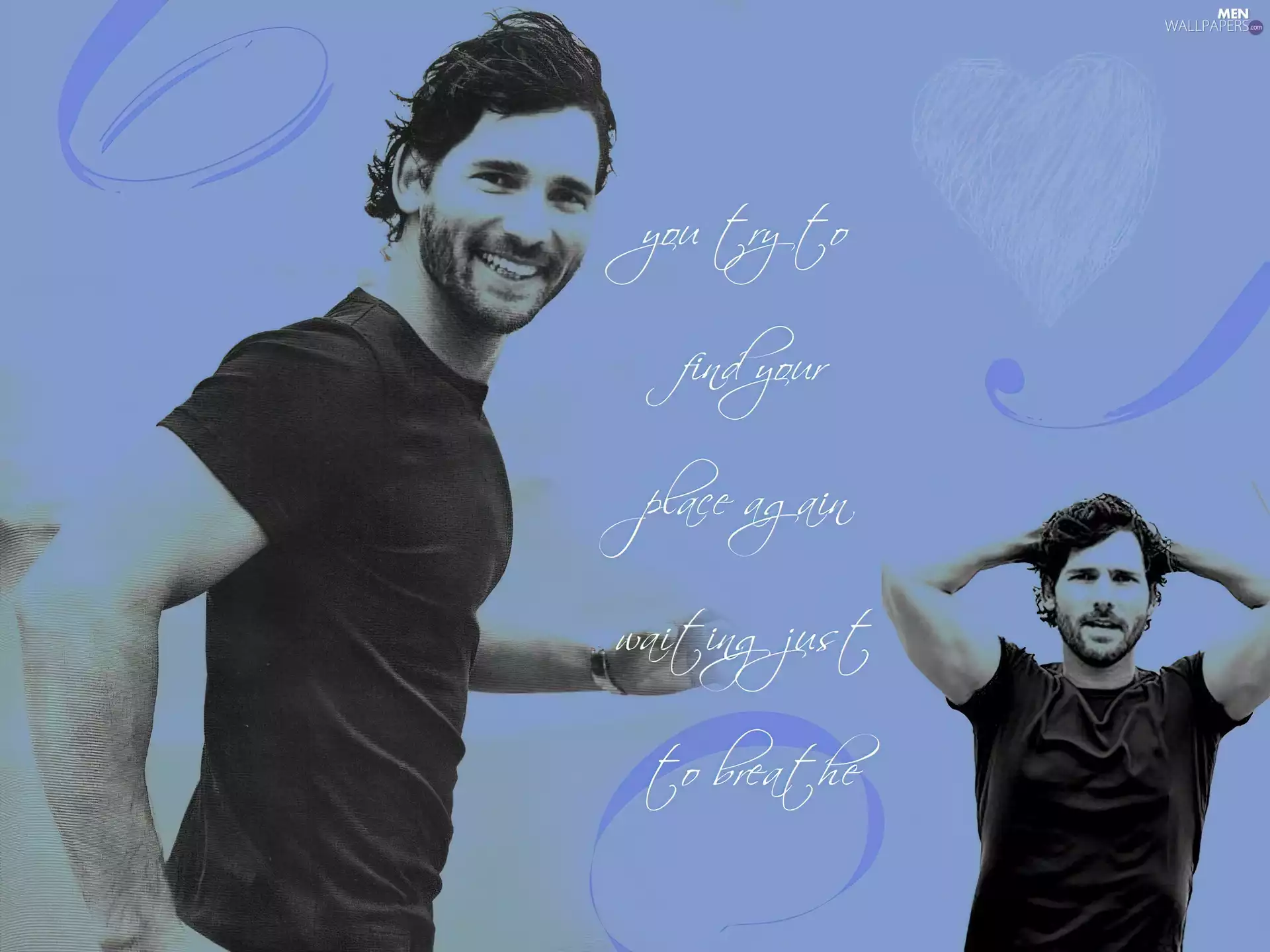 dark hair, Eric Bana, black t-shirt