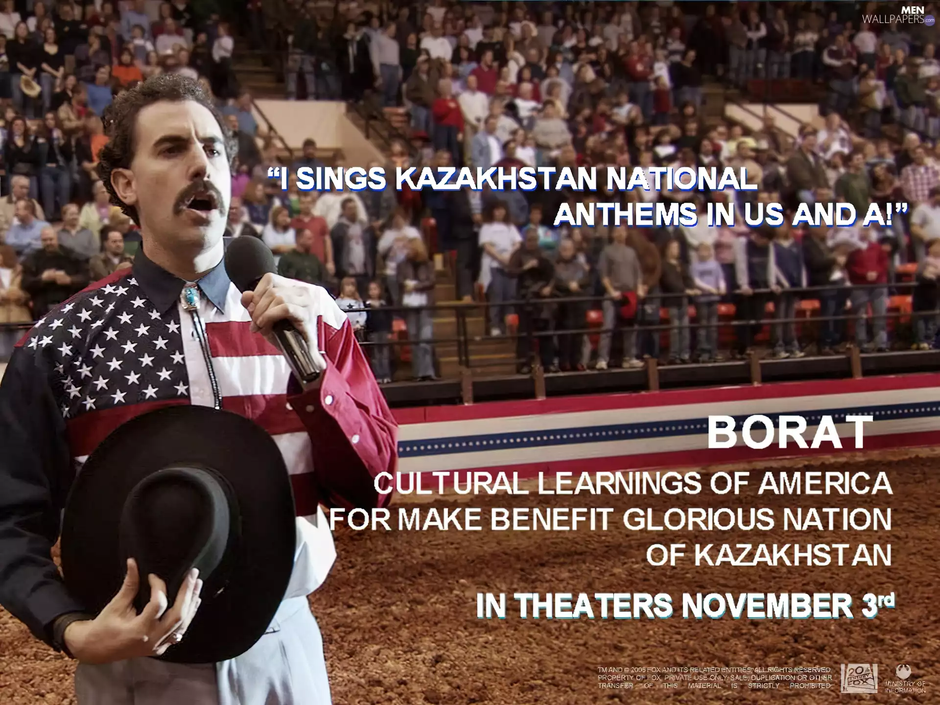 rodeo, scene, Sacha Baron Cohen, singing, borat