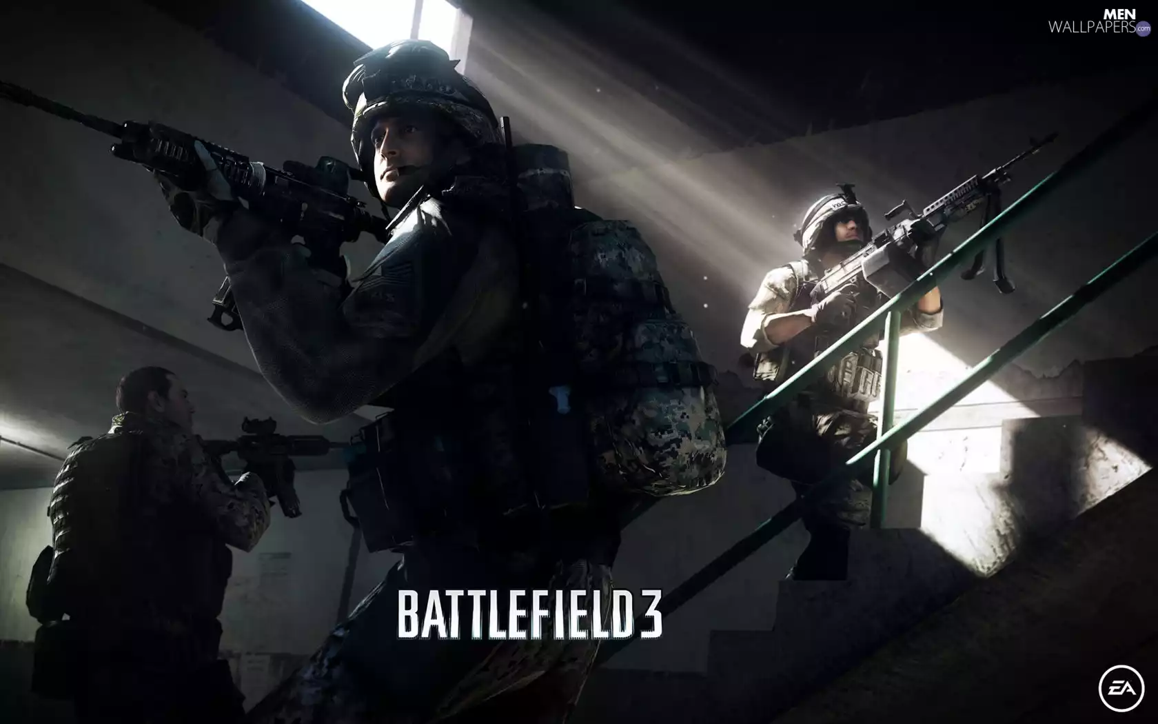 Screeny, Battlefield 3, soldiers, game