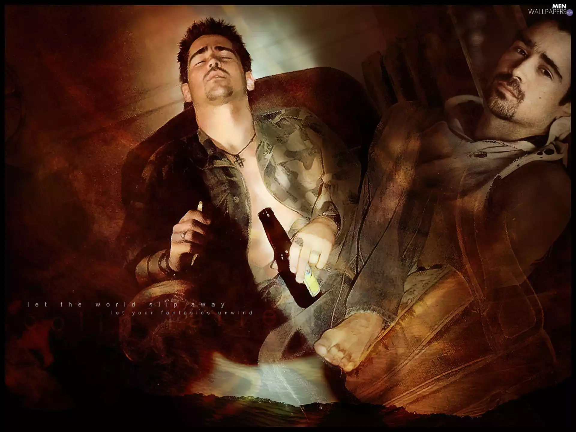 Bottle, Colin Farrell, beard