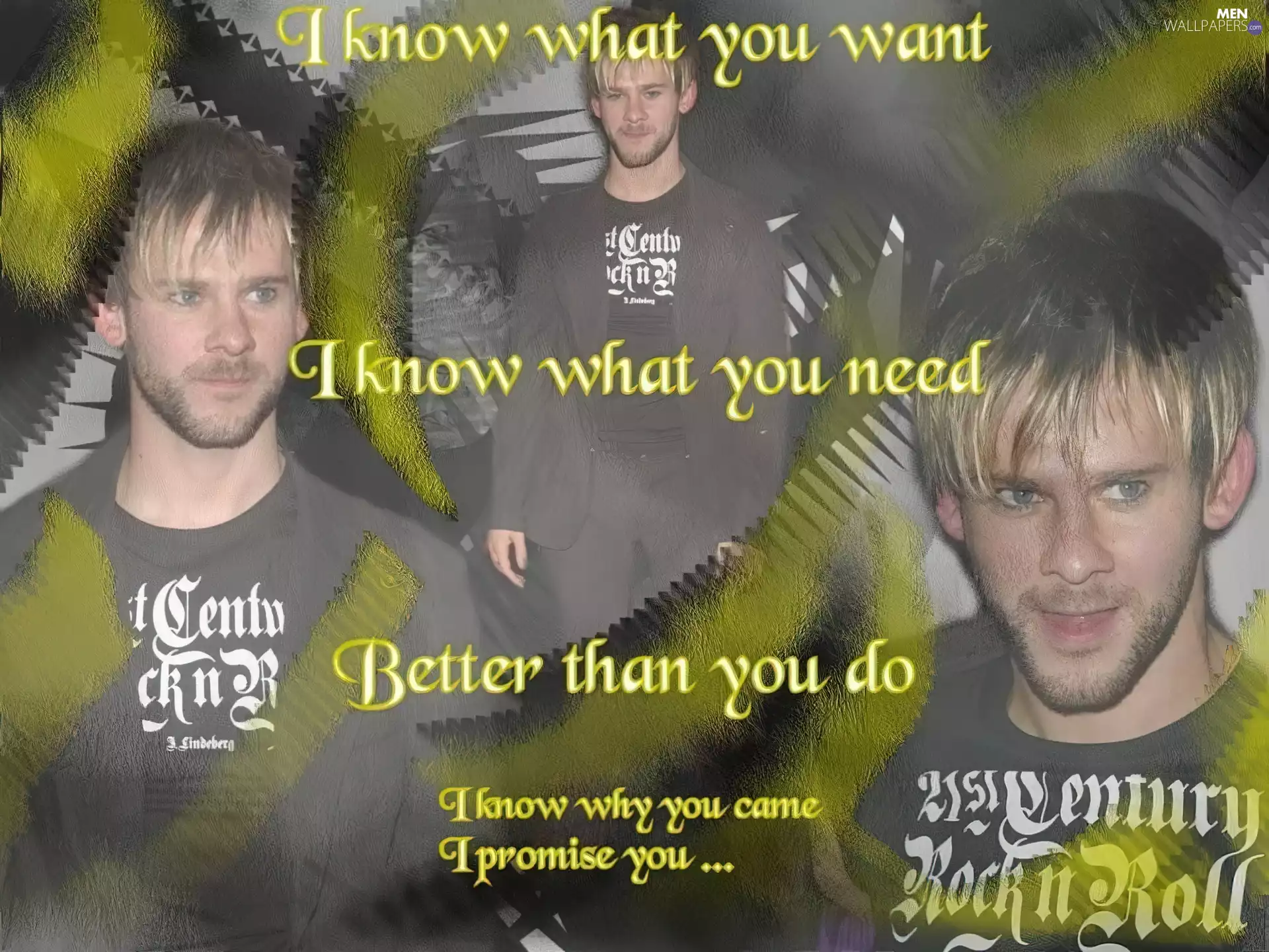 subtitles, Dominic Monaghan, black t-shirt