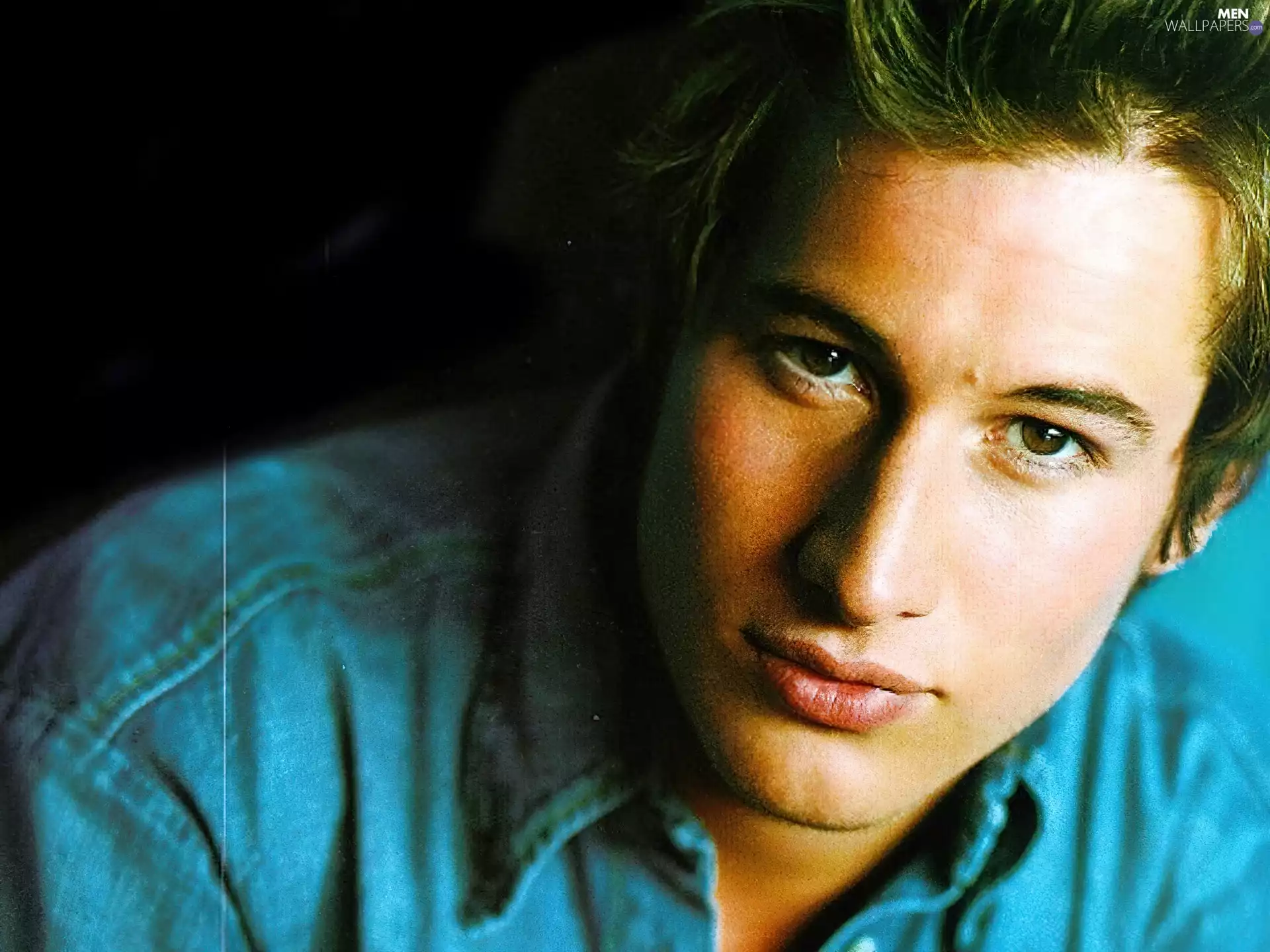 shirt, Brendan Fehr, Blue