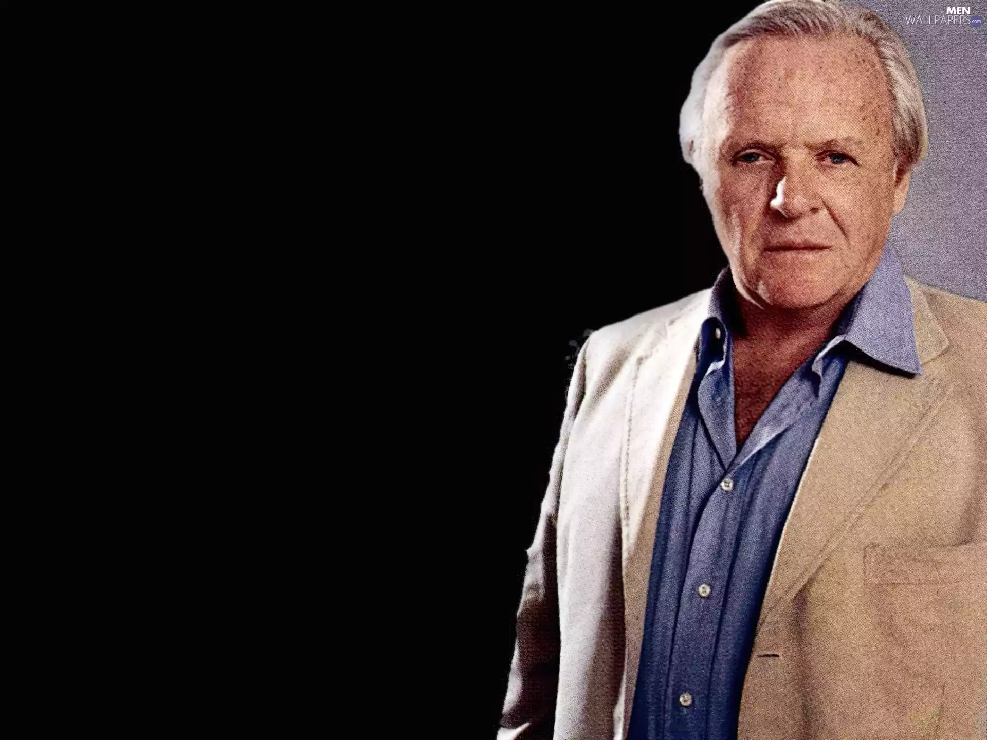 shirt, Anthony Hopkins, Blue