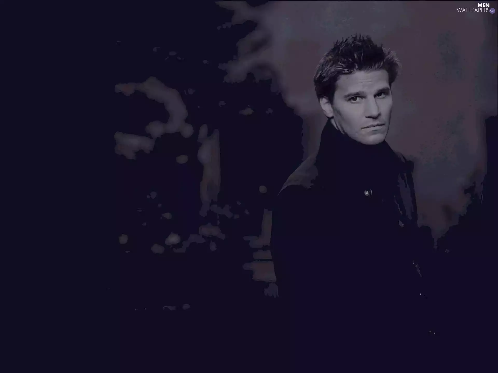 Light hair, David Boreanaz, dark suit