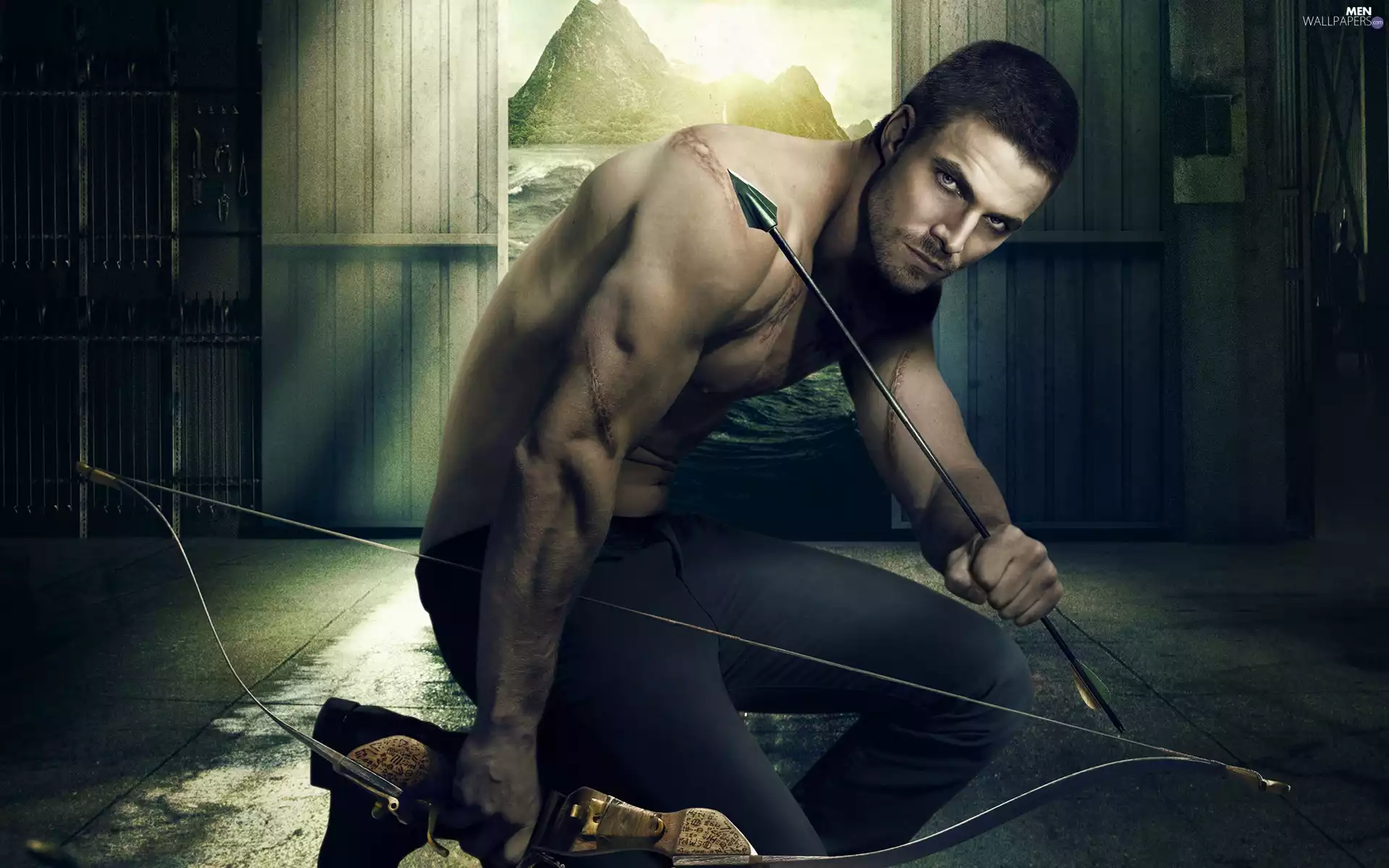 Bow, Oliver Queen - Stephen Amell, Arrow, Green Arrow, series