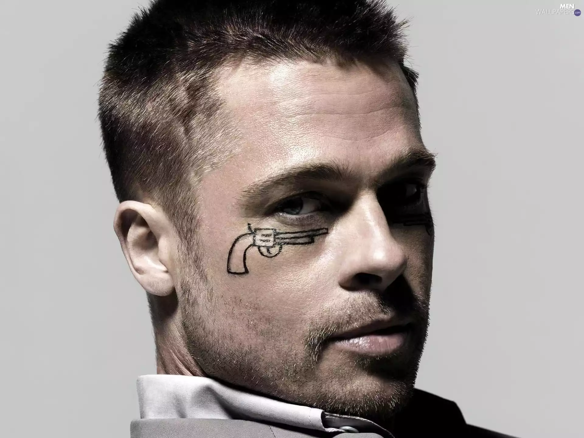 Facial Hair 66 +, Brad Pitt, Tattoo
