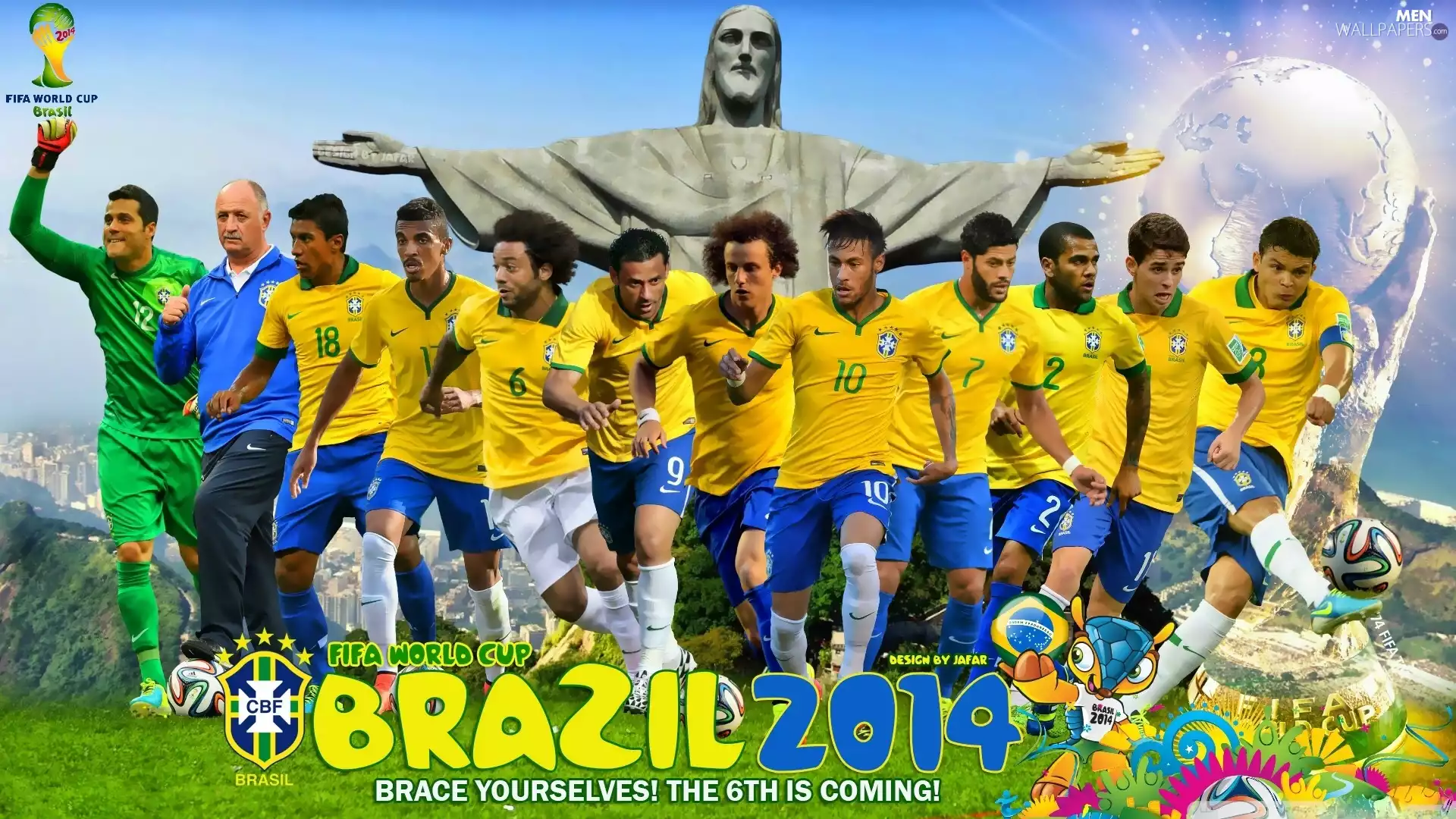 Championship, players, 2014, Brazil, world, poster