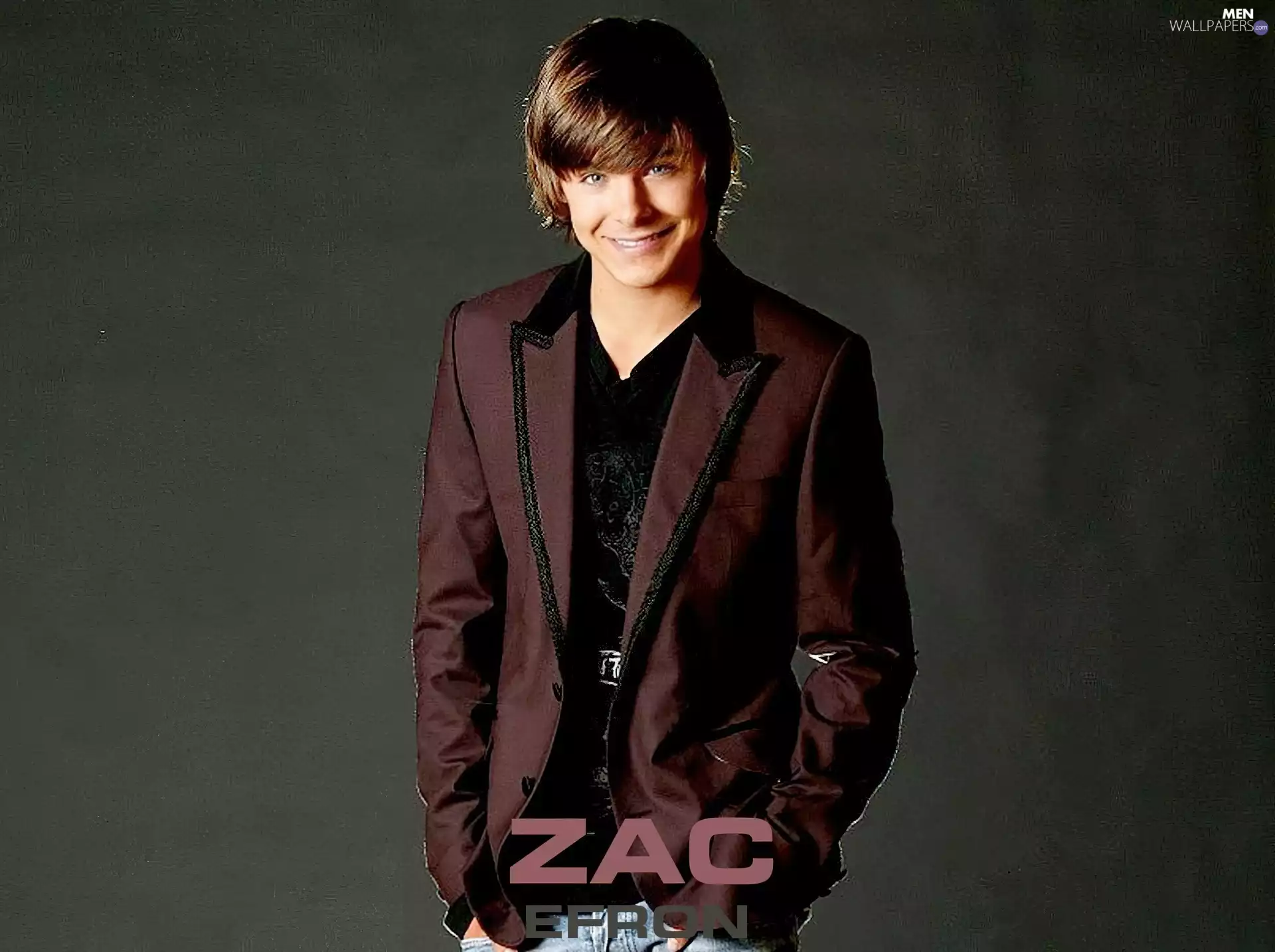 Coat, Zac Efron, Brown