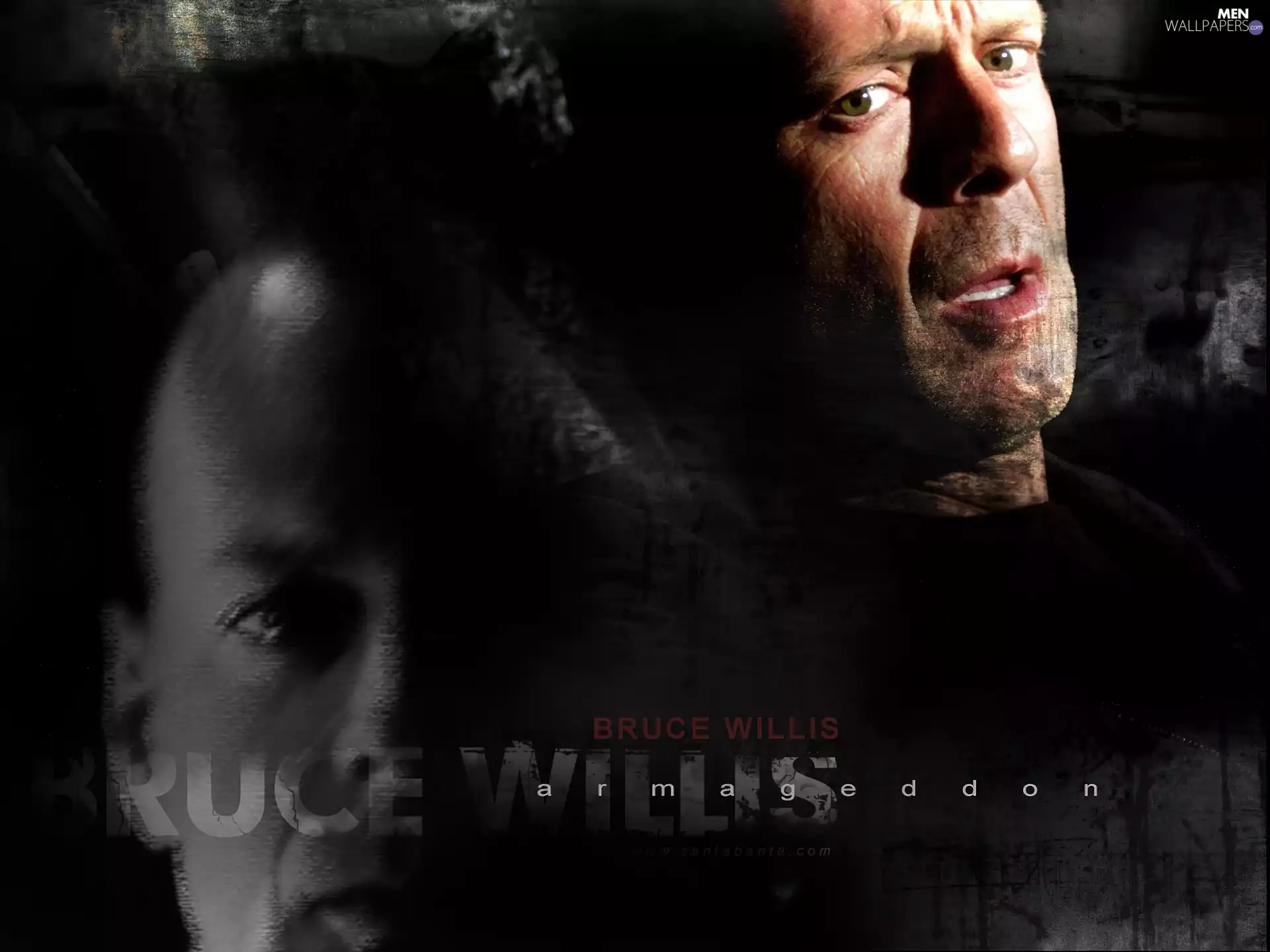 Eyes, Bruce Willis, green ones