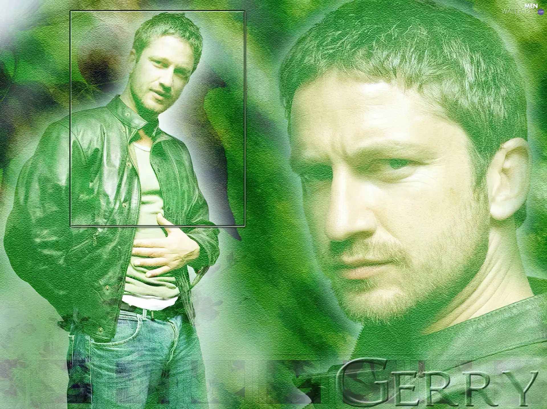Light hair, Gerard Butler, Black jacked