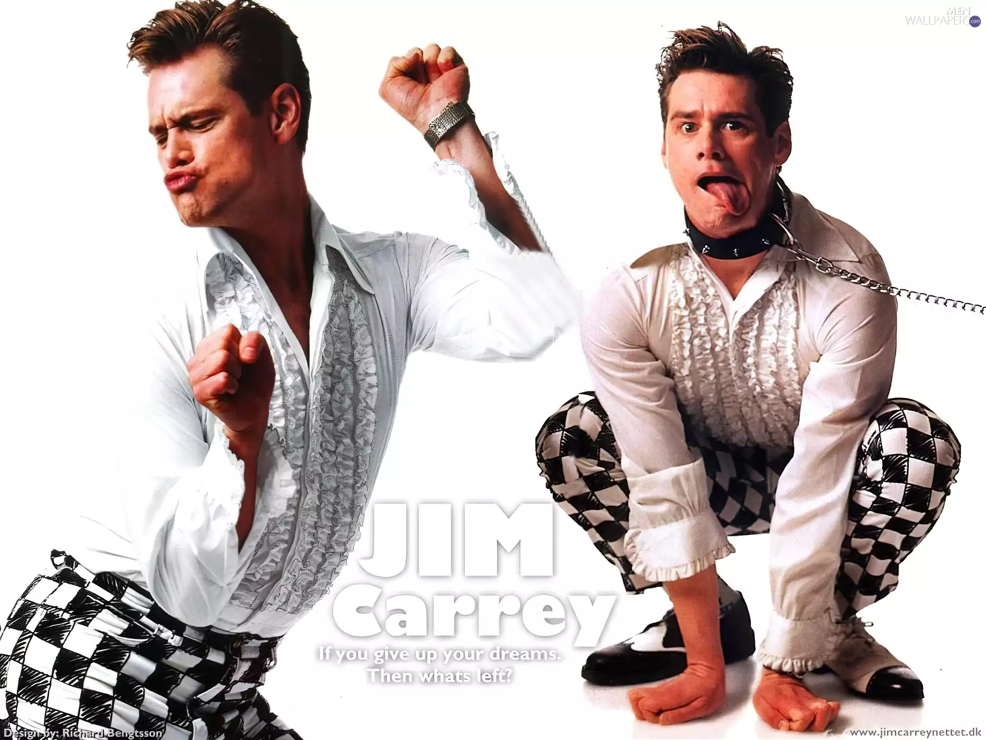dog-collar, Jim Carrey, white shirt