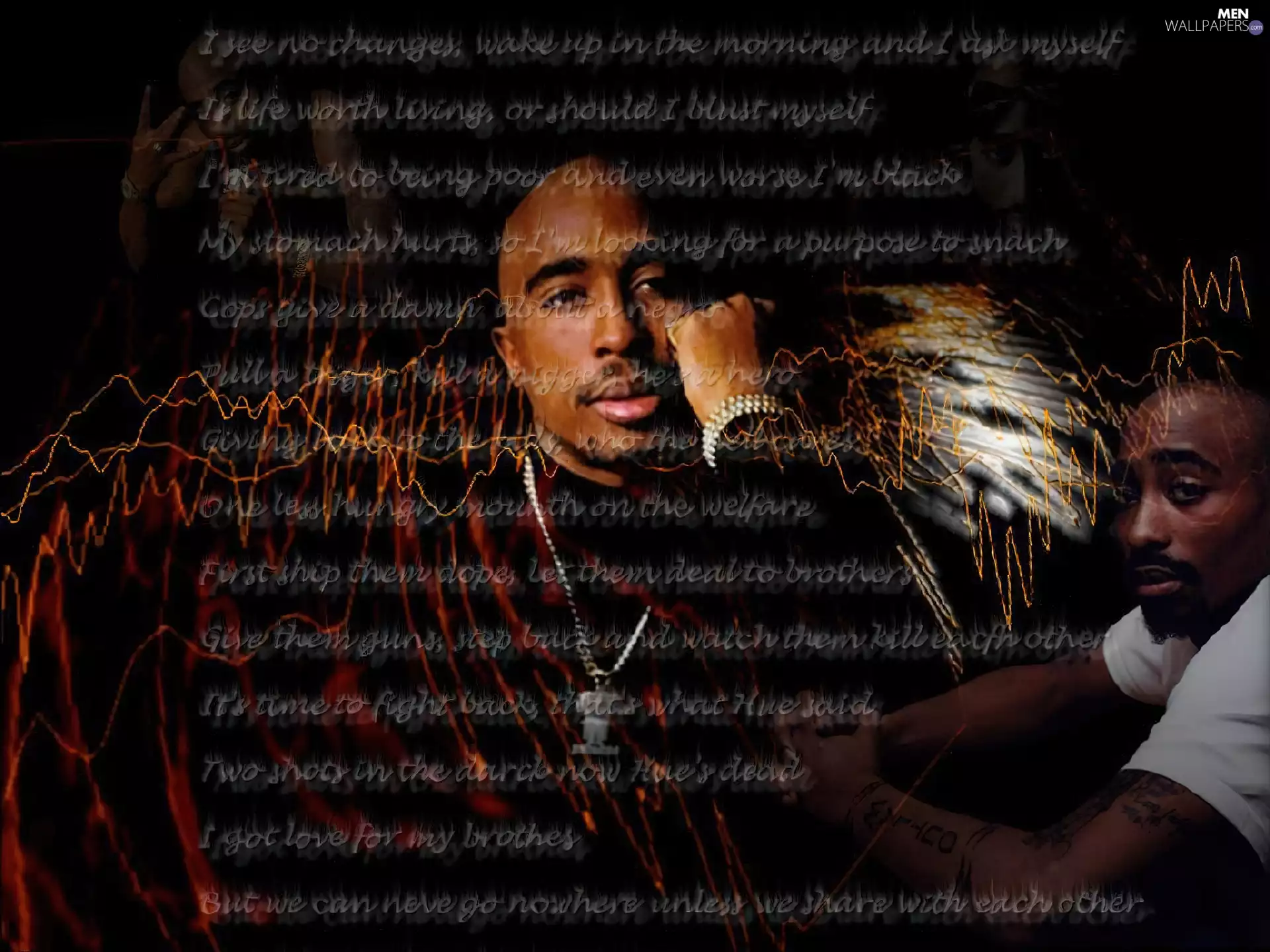 wristlet, 2 Pac, chain