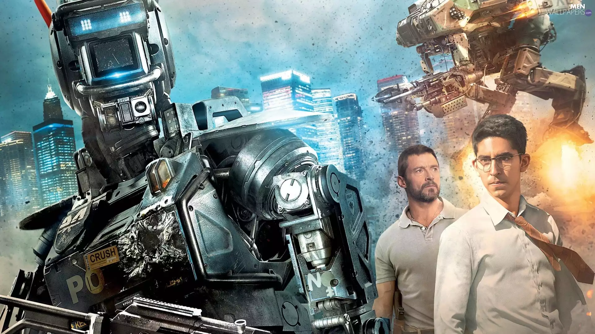Robot, movie, Hugh Jackman, Dev Patel, Actors, Chappie
