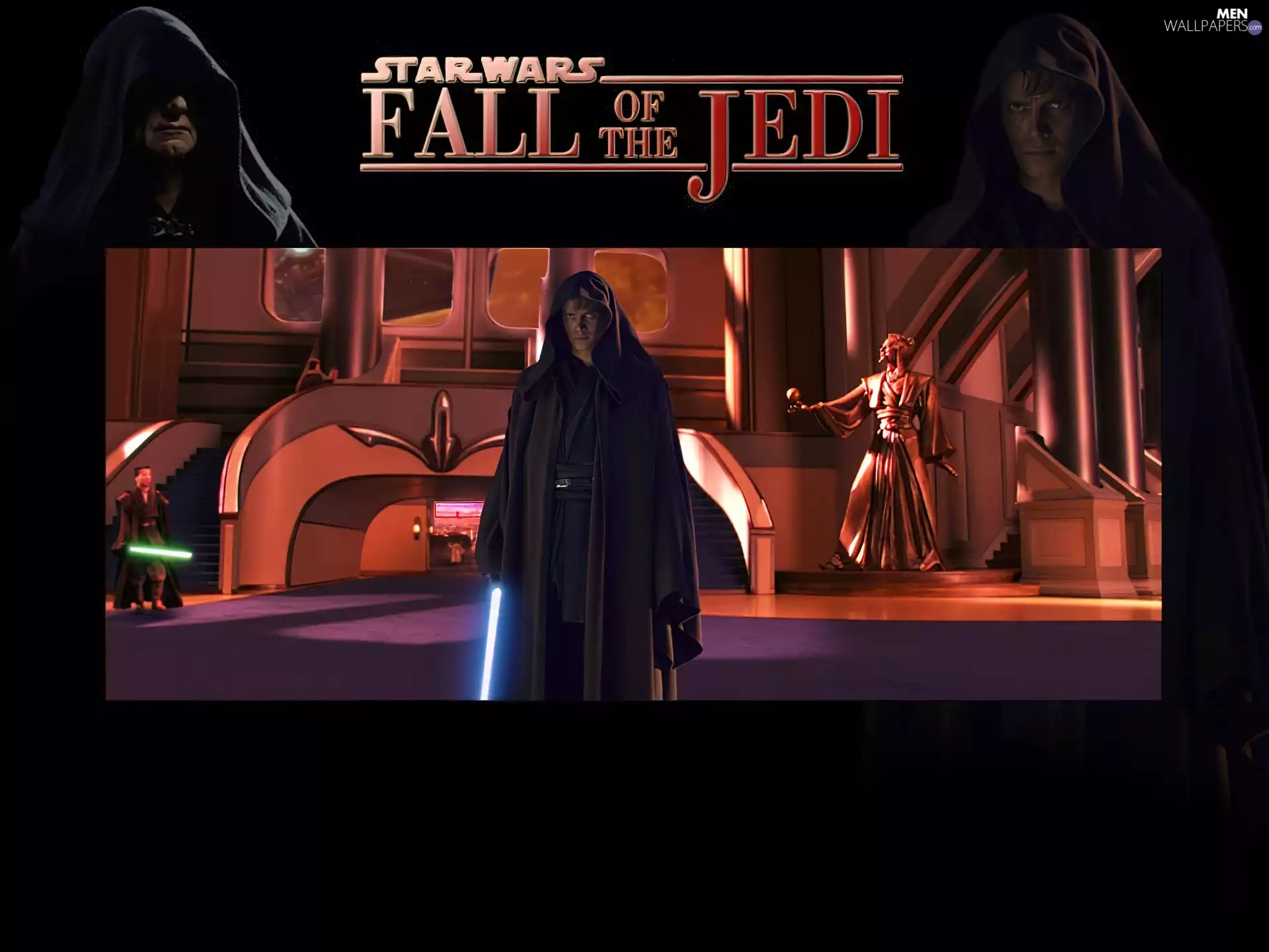 laser, Stairs, Hayden Christensen, Cloak, Star Wars