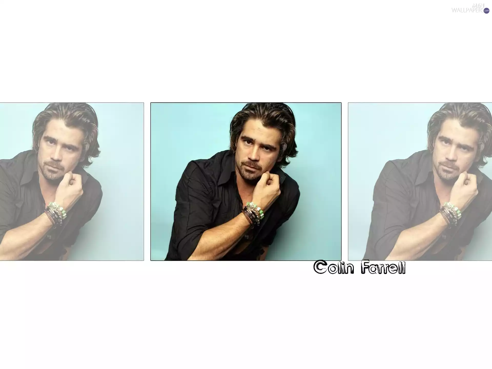 Bracelet, Colin Farrell, black shirt