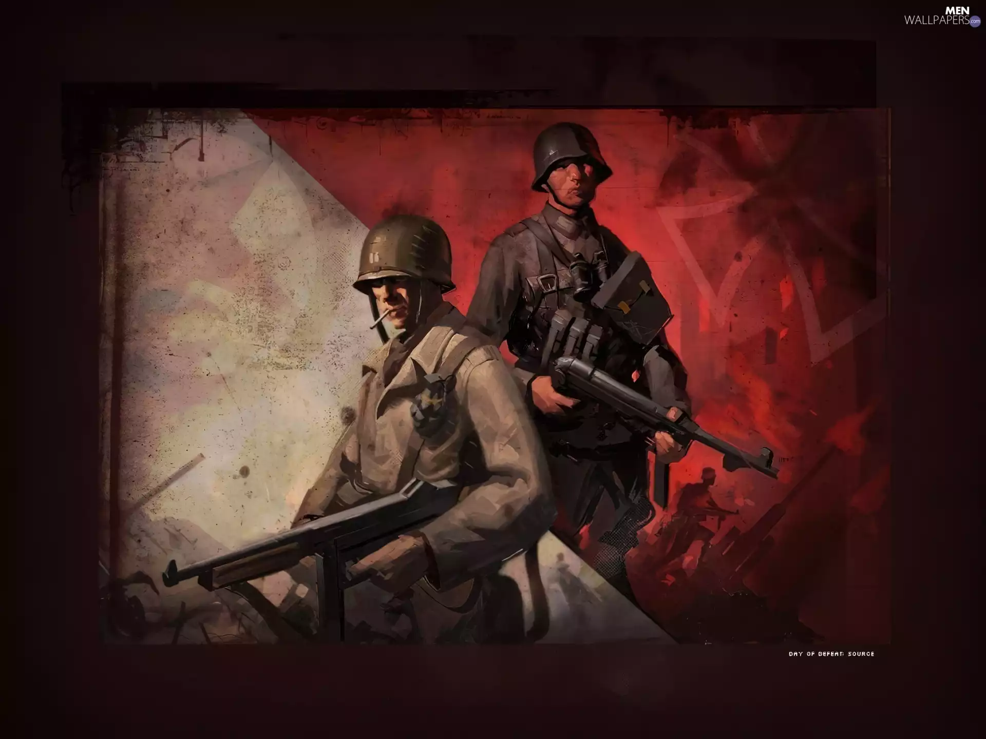 flag, Day of Defeat, soldiers