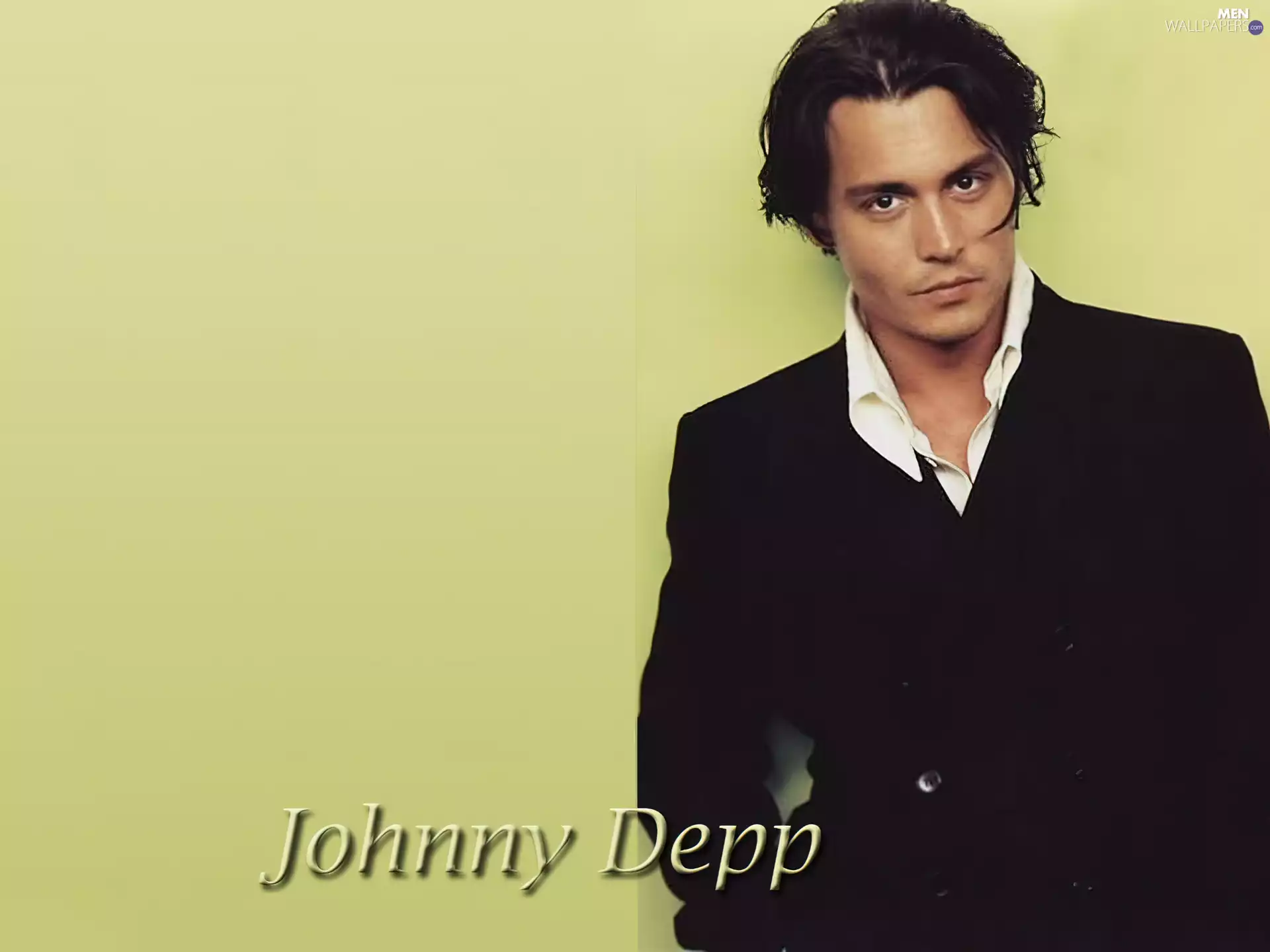 white shirt, Johnny Depp, black jacket