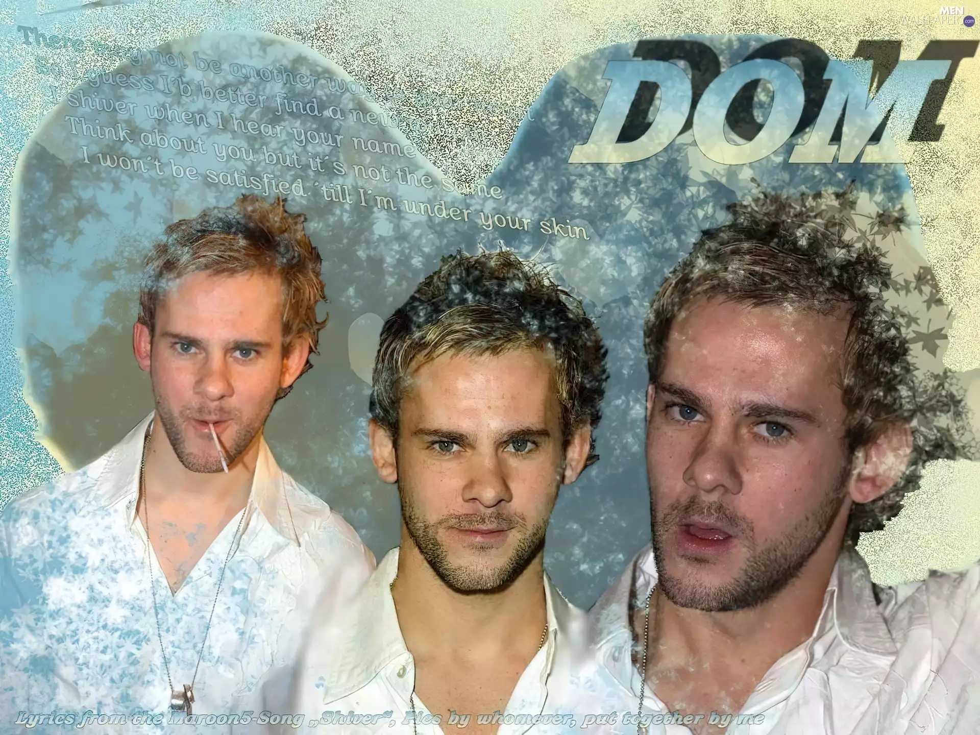 beard, Dominic Monaghan, Blue eyes