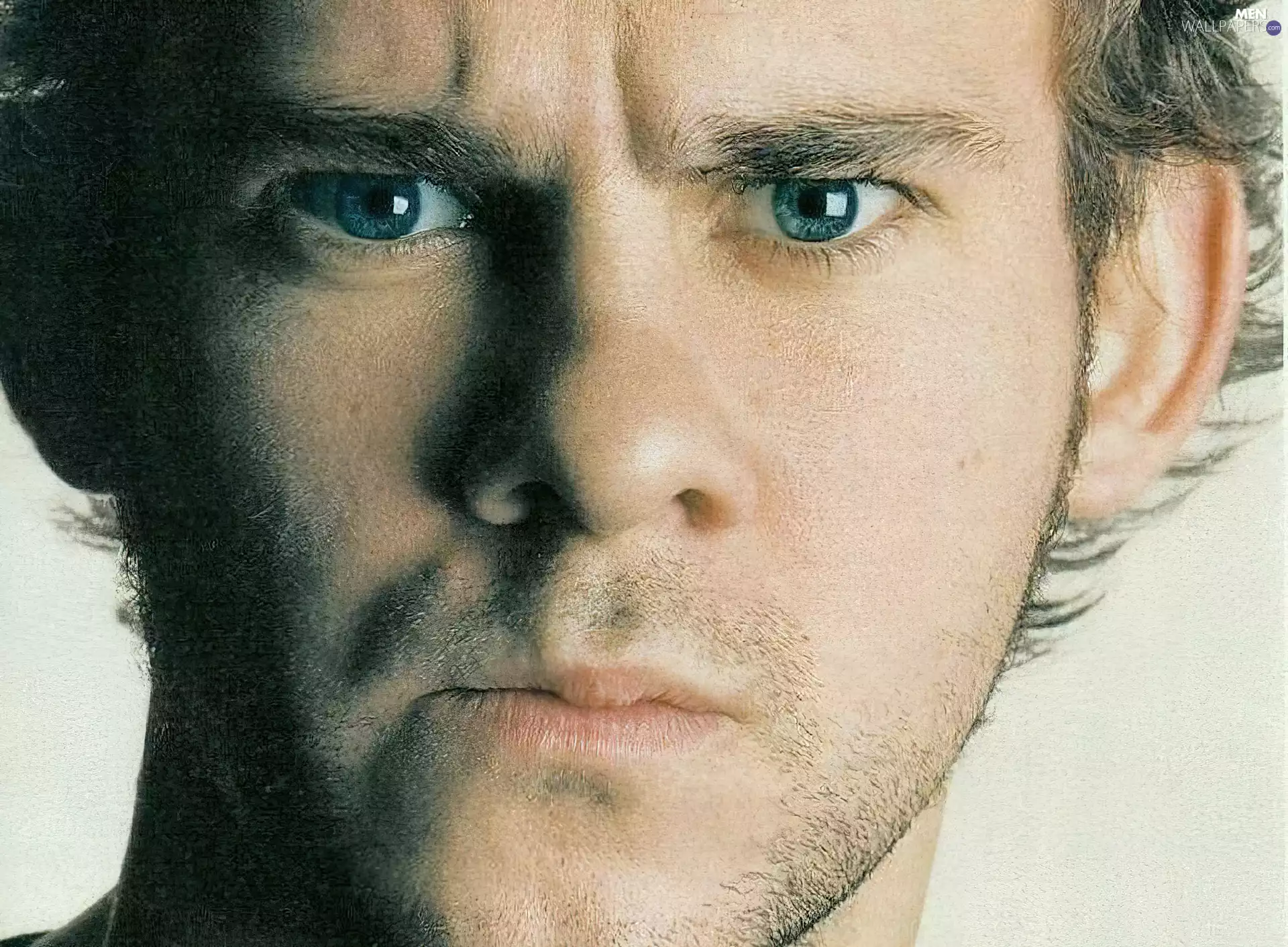 face, Dominic Monaghan, Blue eyes