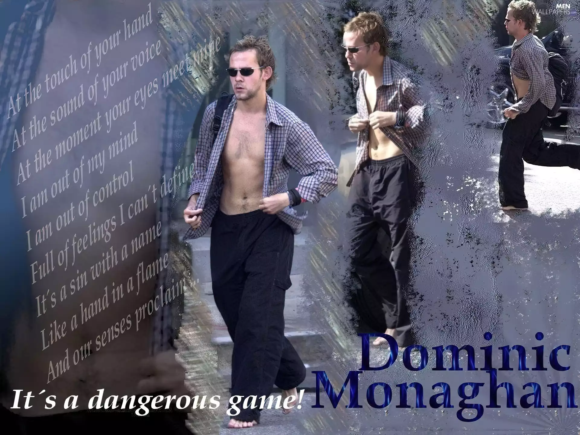 Glasses, Dominic Monaghan, unbuttoned shirt