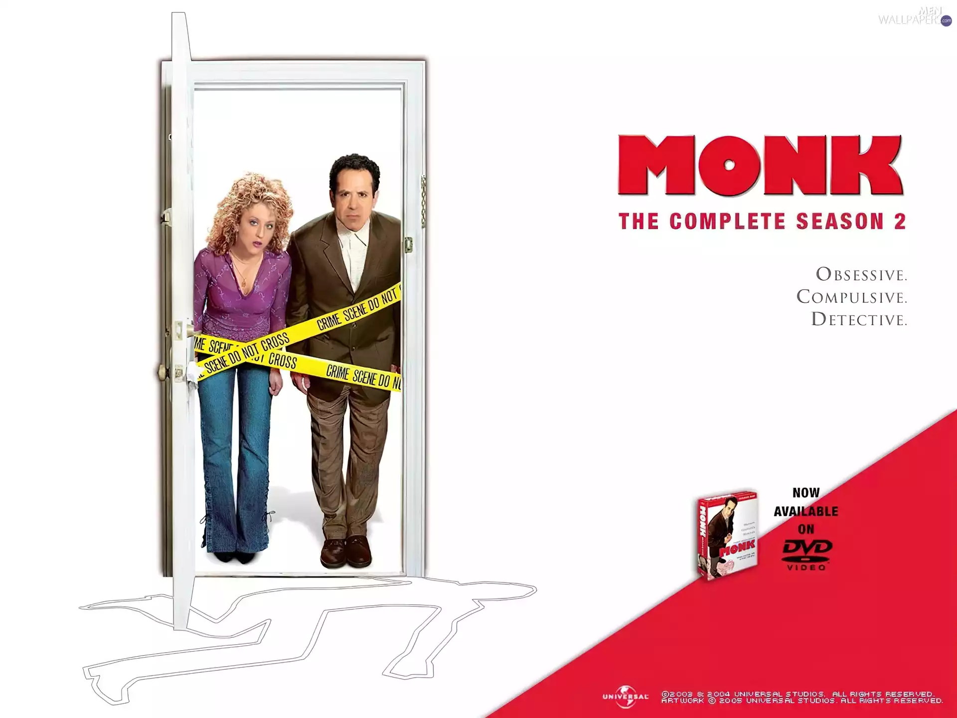 Doors, Detektyw Monk, Tony Shalhoub, Bitty Schram, tape, detective