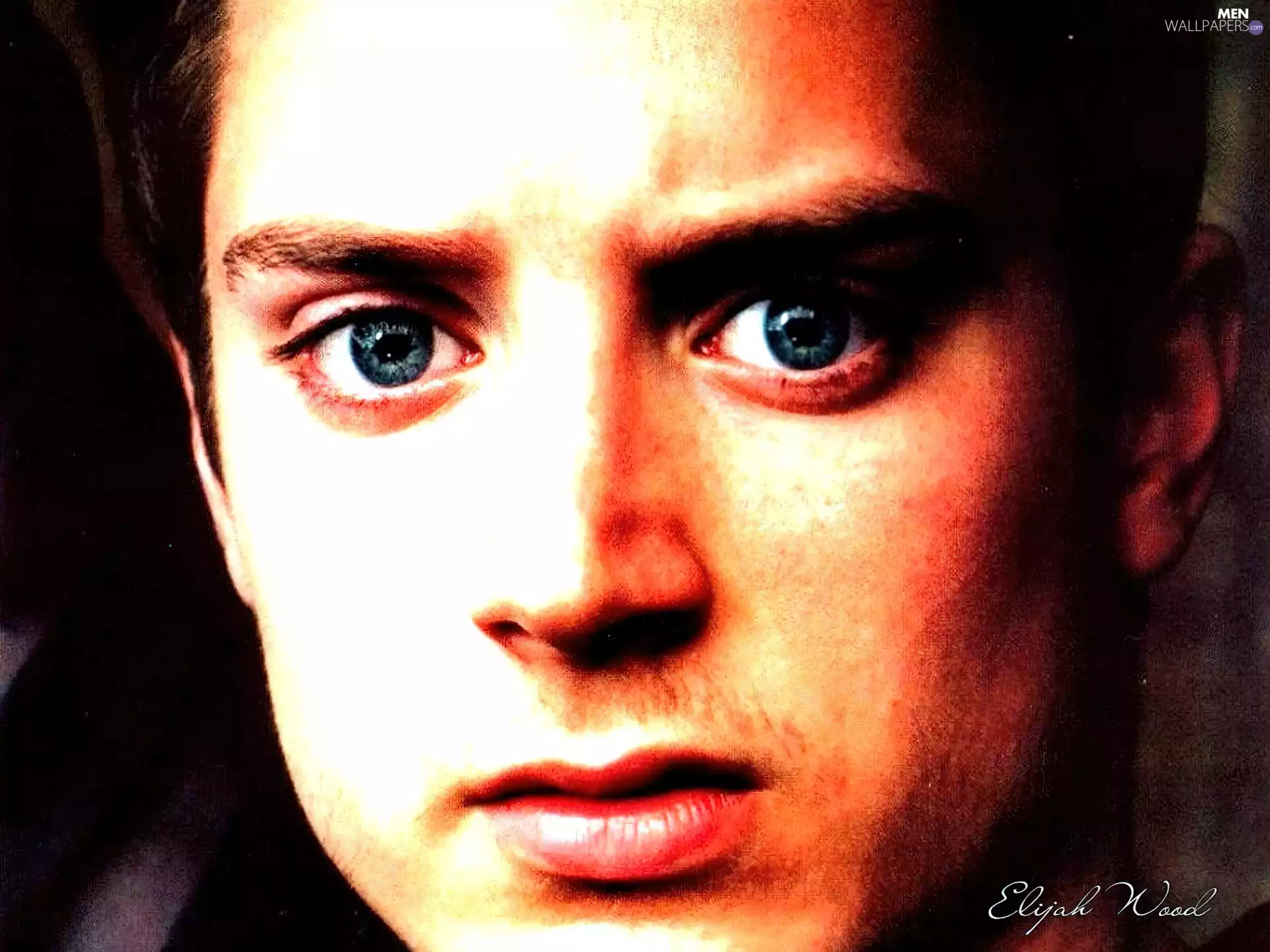 face, Elijah Wood, Blue eyes