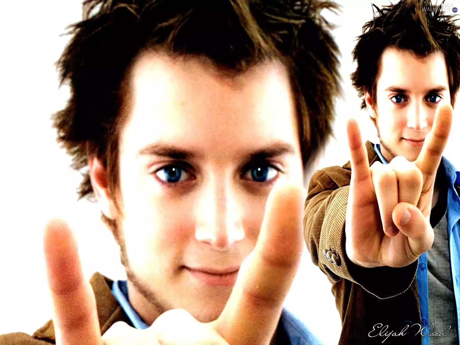 hand, Elijah Wood, Blue eyes