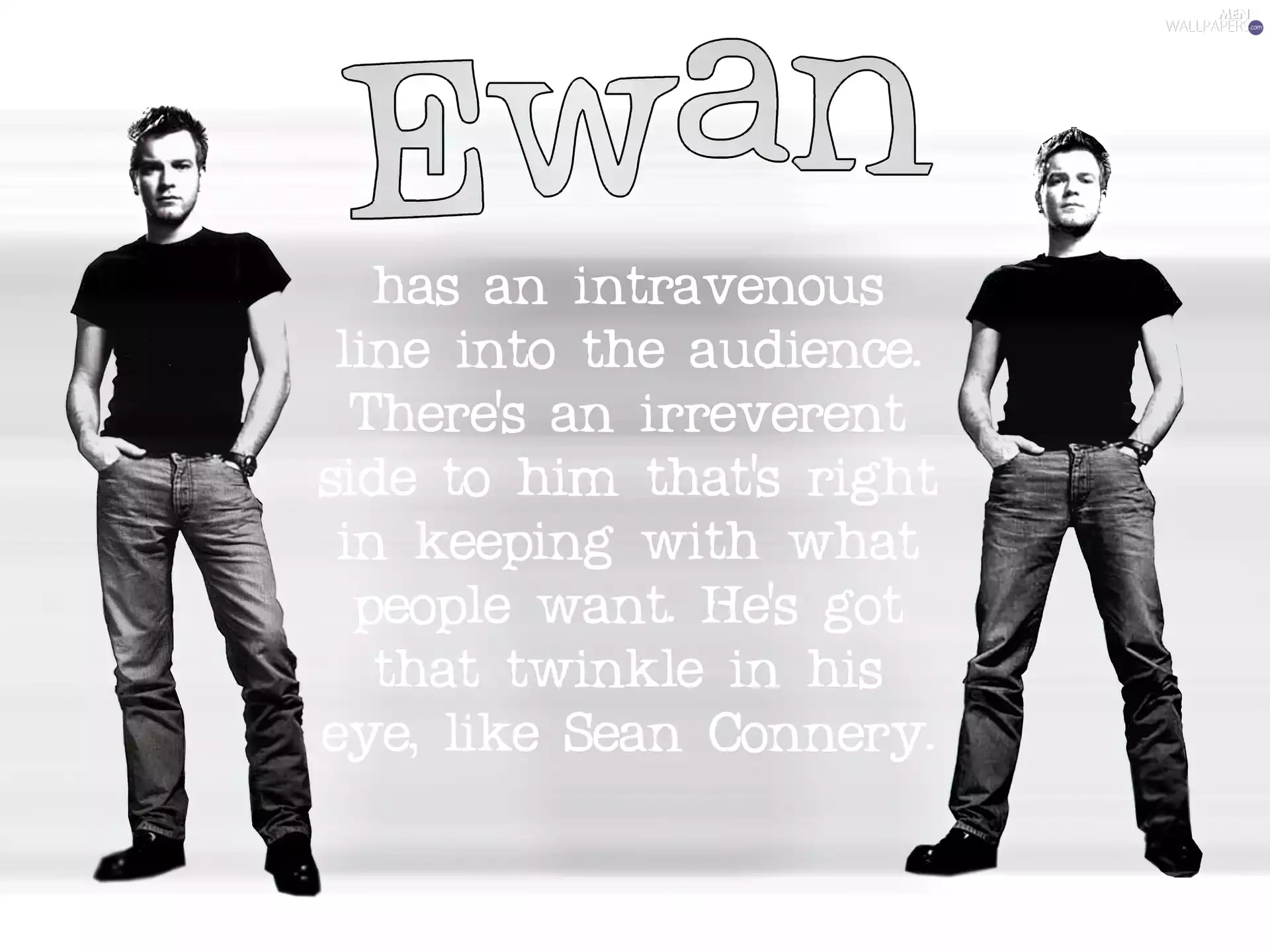 jeans, Ewan McGregor, Black shirt