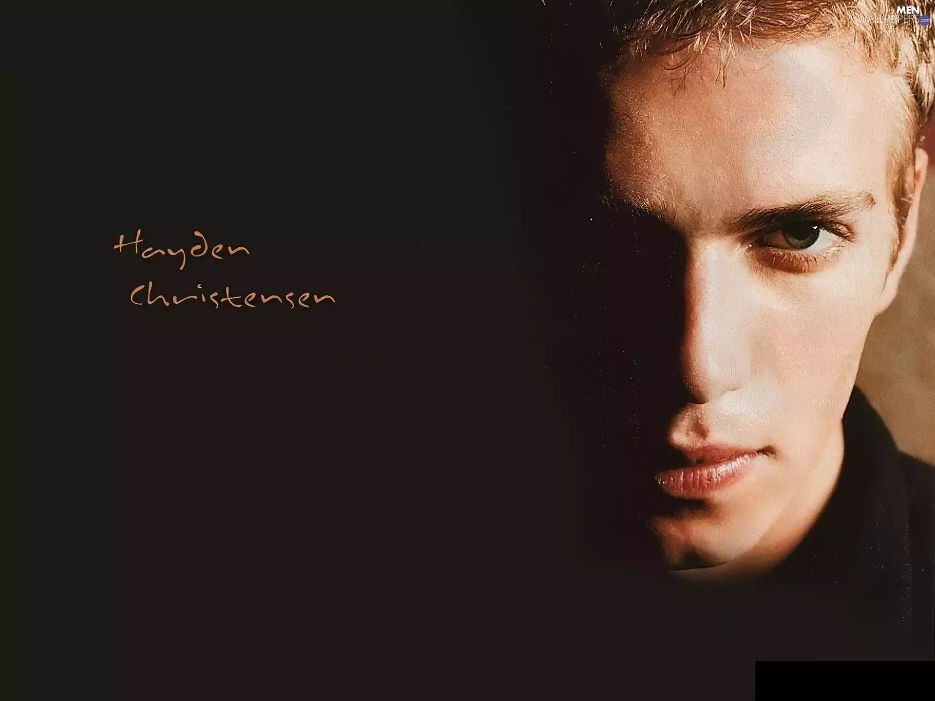 green eye, Hayden Christensen, face