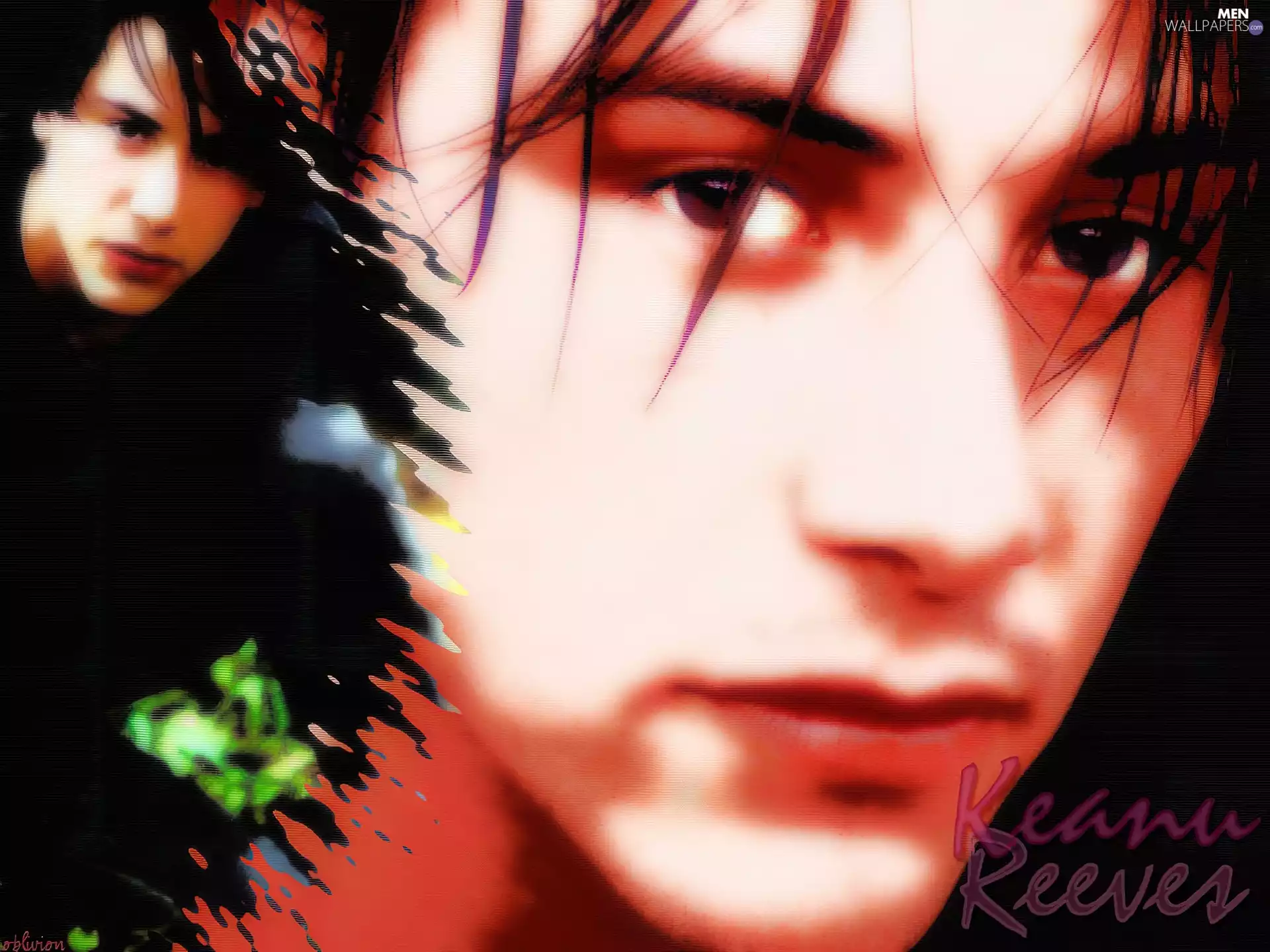 Keanu Reeves, dark eyes