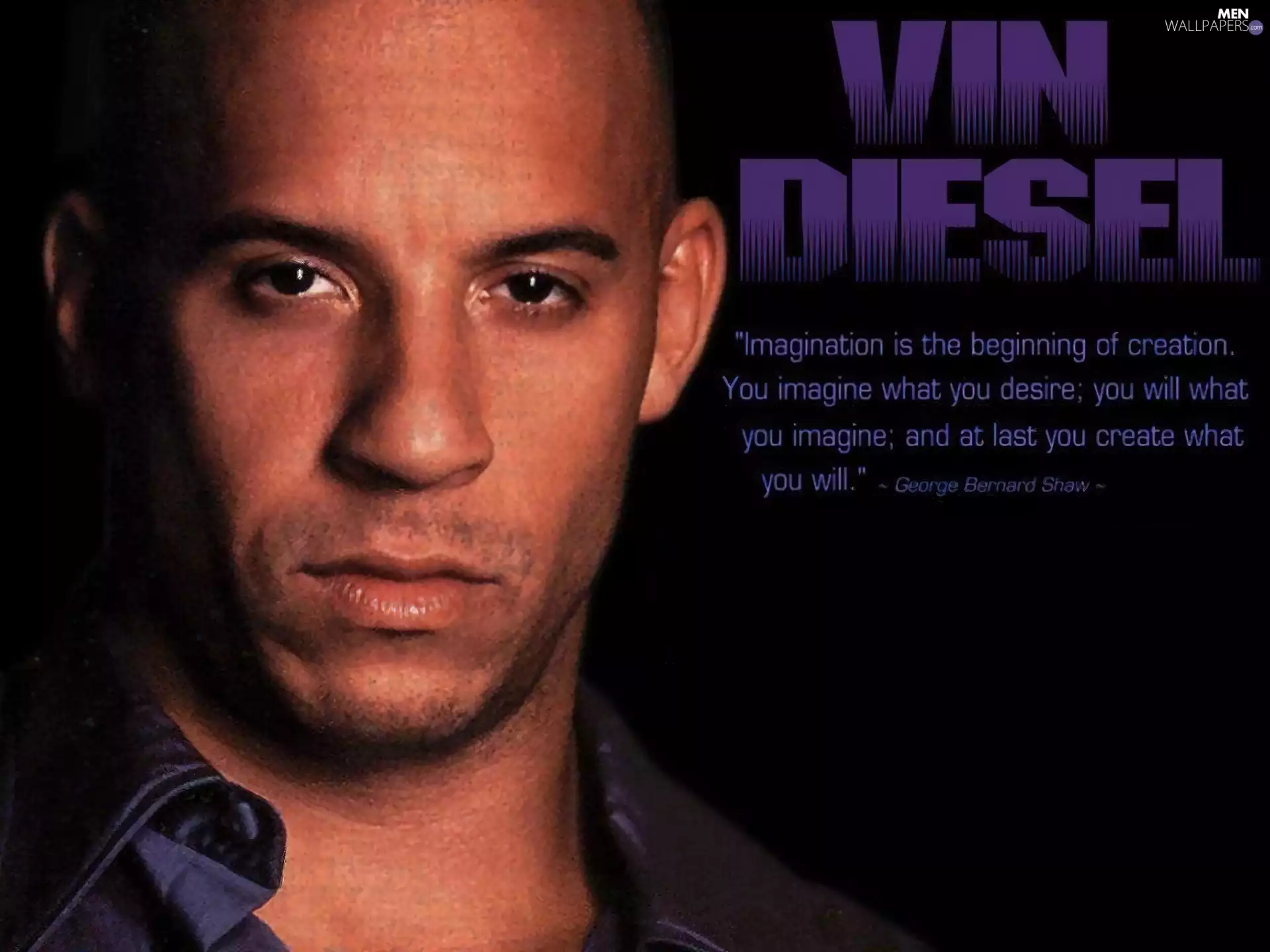 Vin Diesel, dark eyes