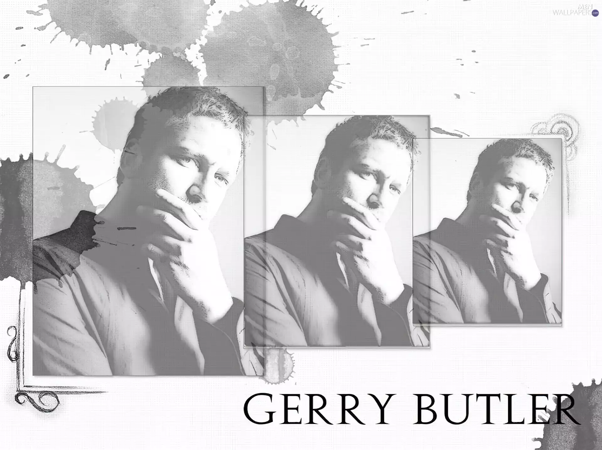 hand, Gerard Butler, face