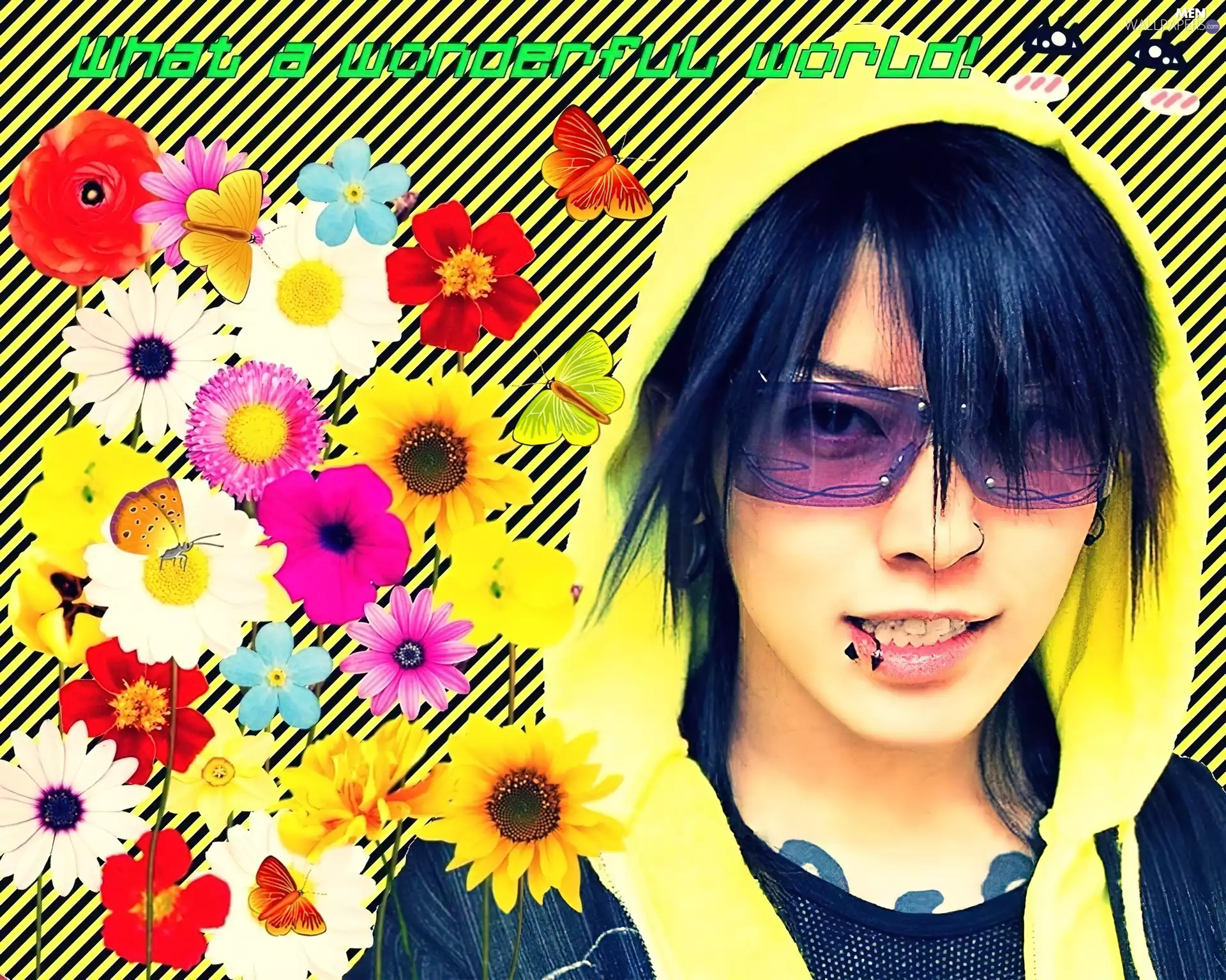 ear-ring, Miyavi, Flowers