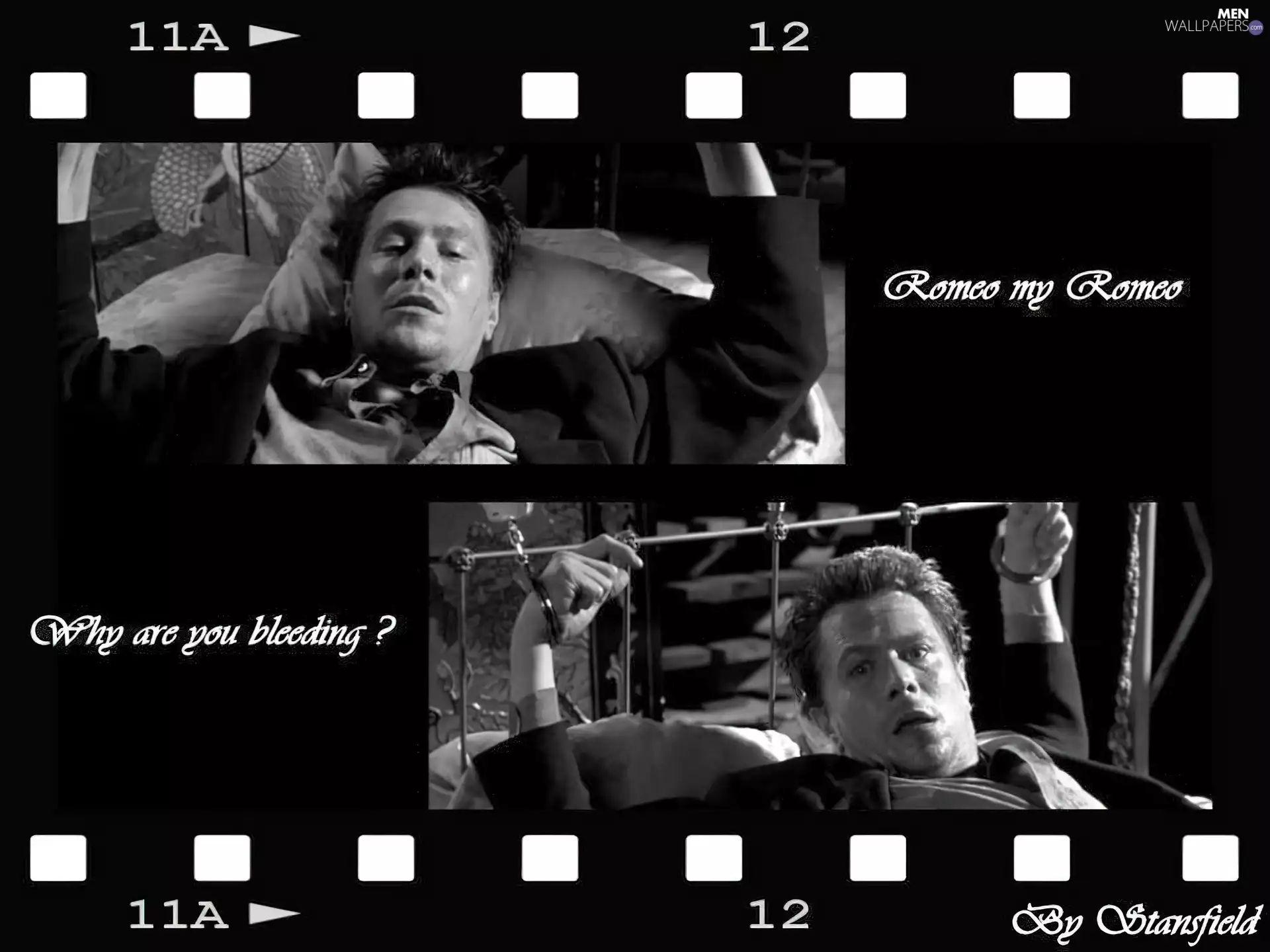 handcuffs, Gary Oldman, White Bed