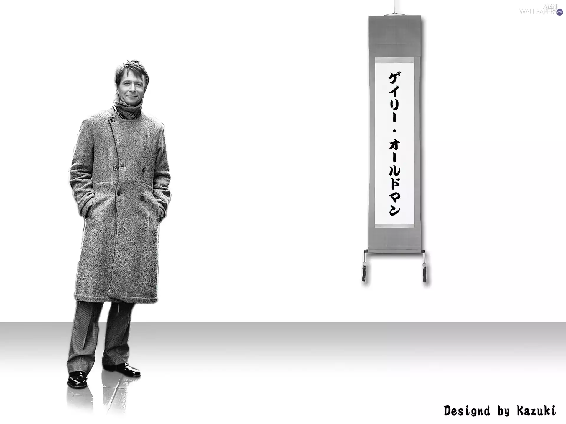 coat, Gary Oldman, gray dress