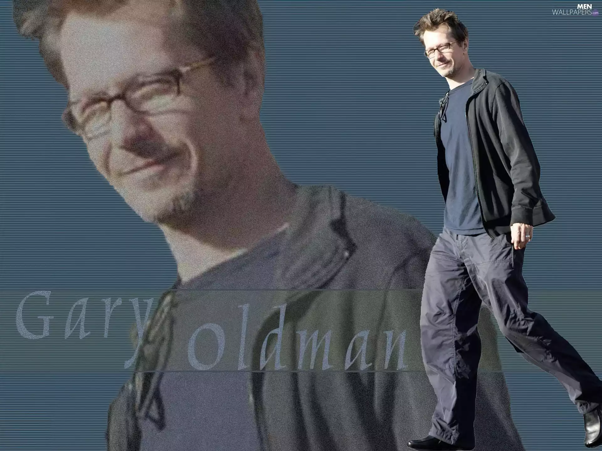 Glasses, Gary Oldman, dark suit