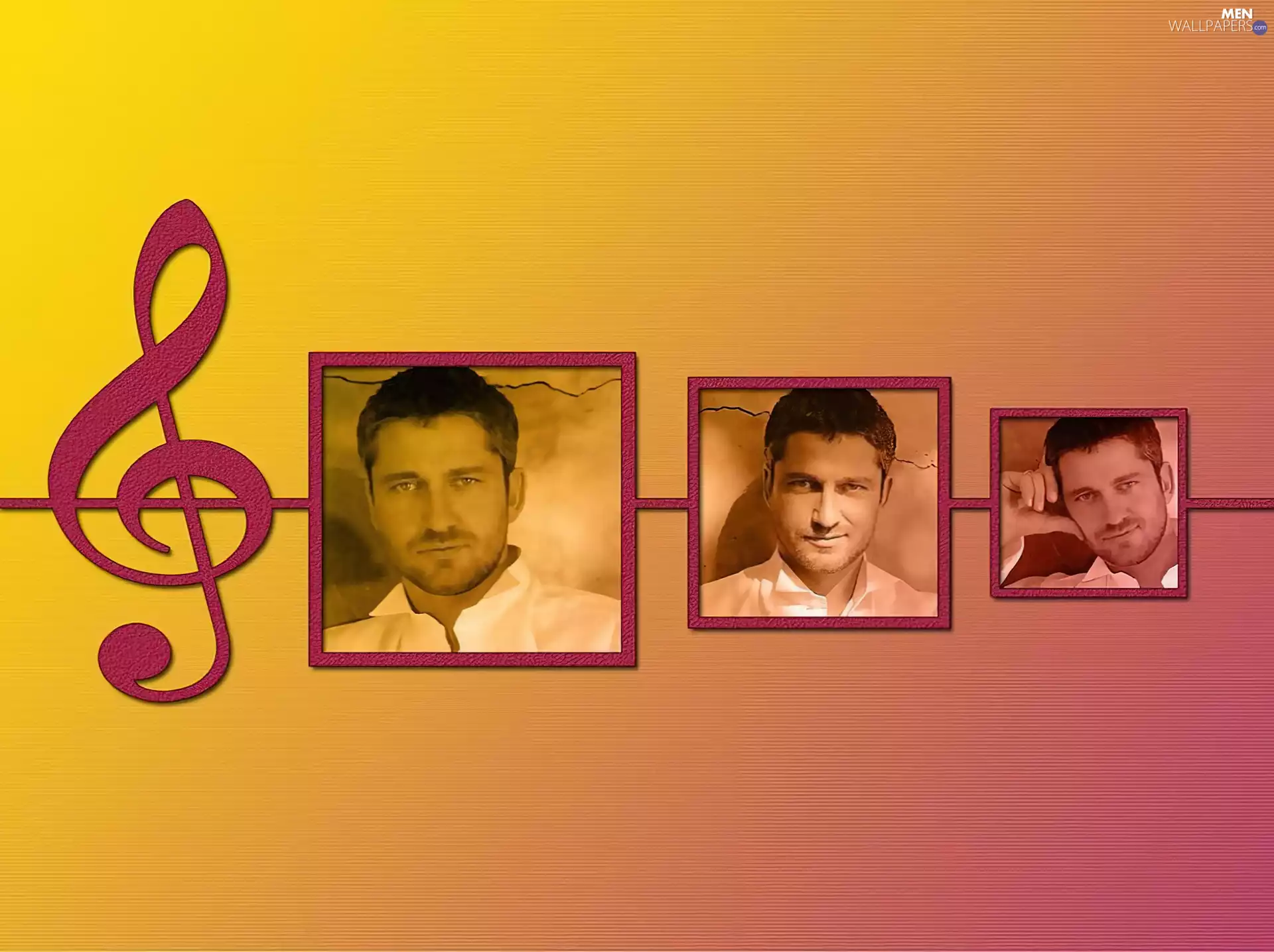 face, Gerard Butler, treble clef