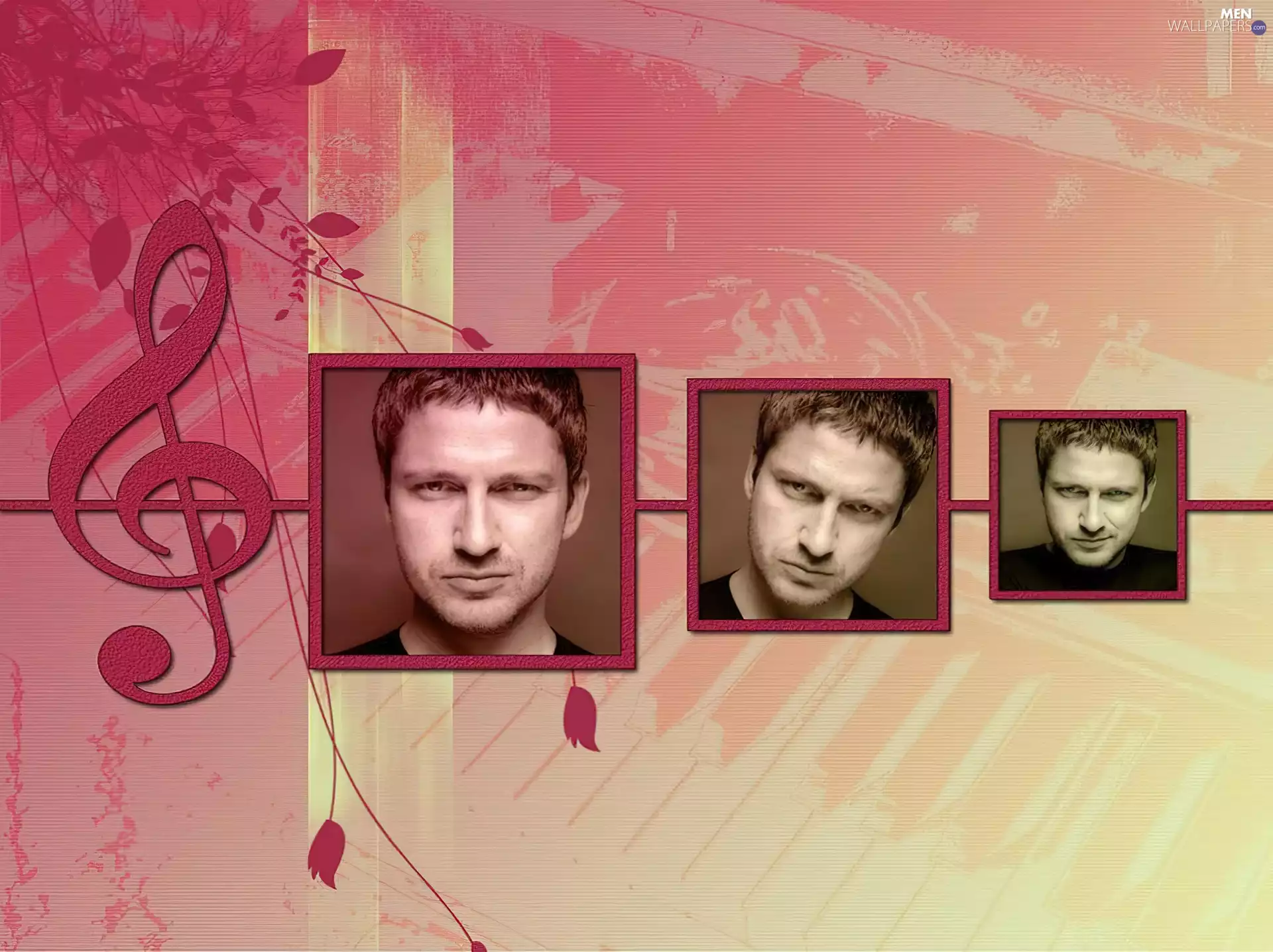 face, Gerard Butler, treble clef