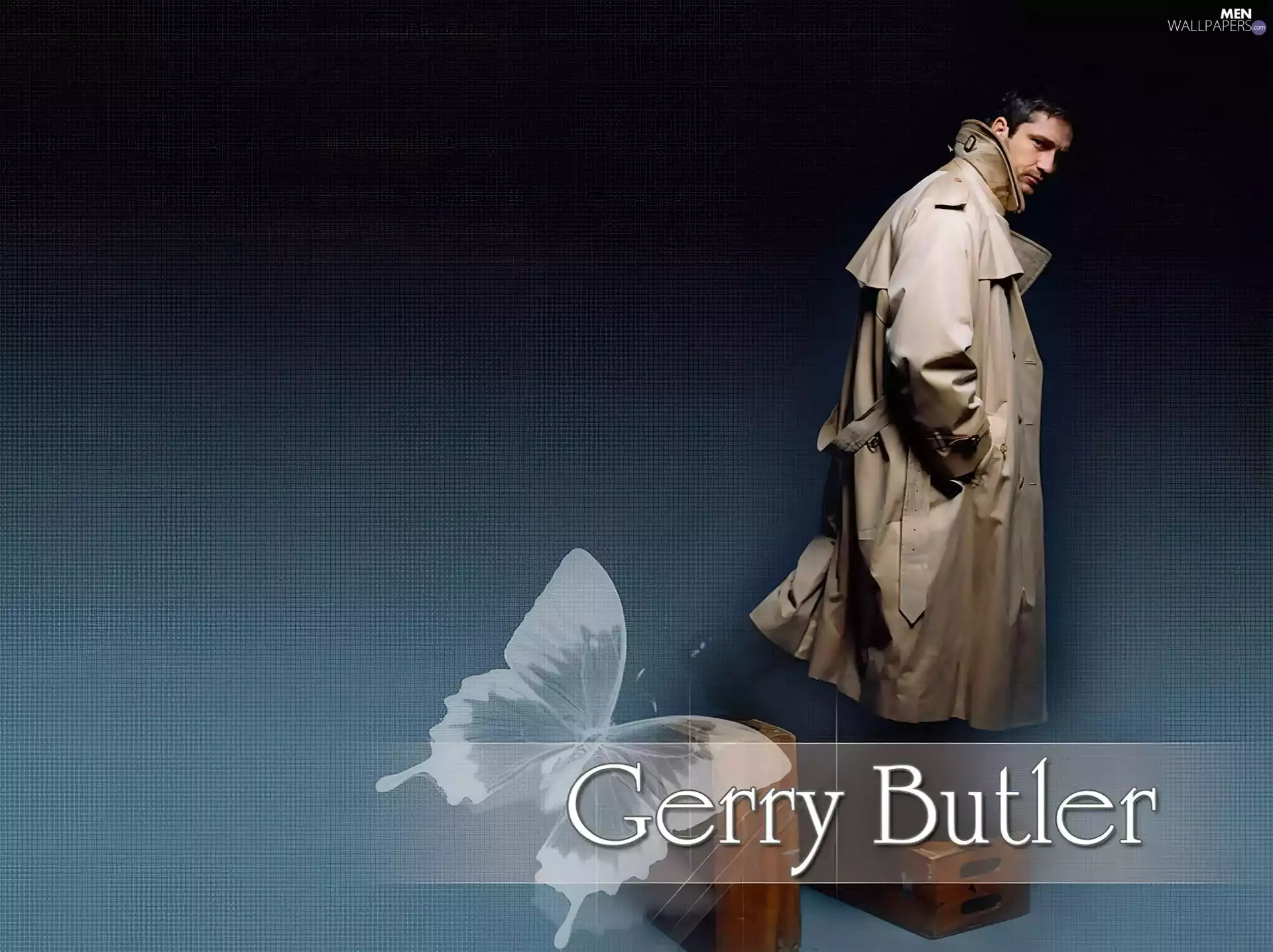 butterfly, Gerard Butler, beige coat