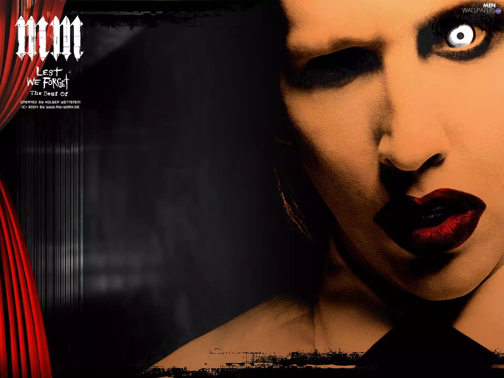 eye, Marilyn Manson, glass