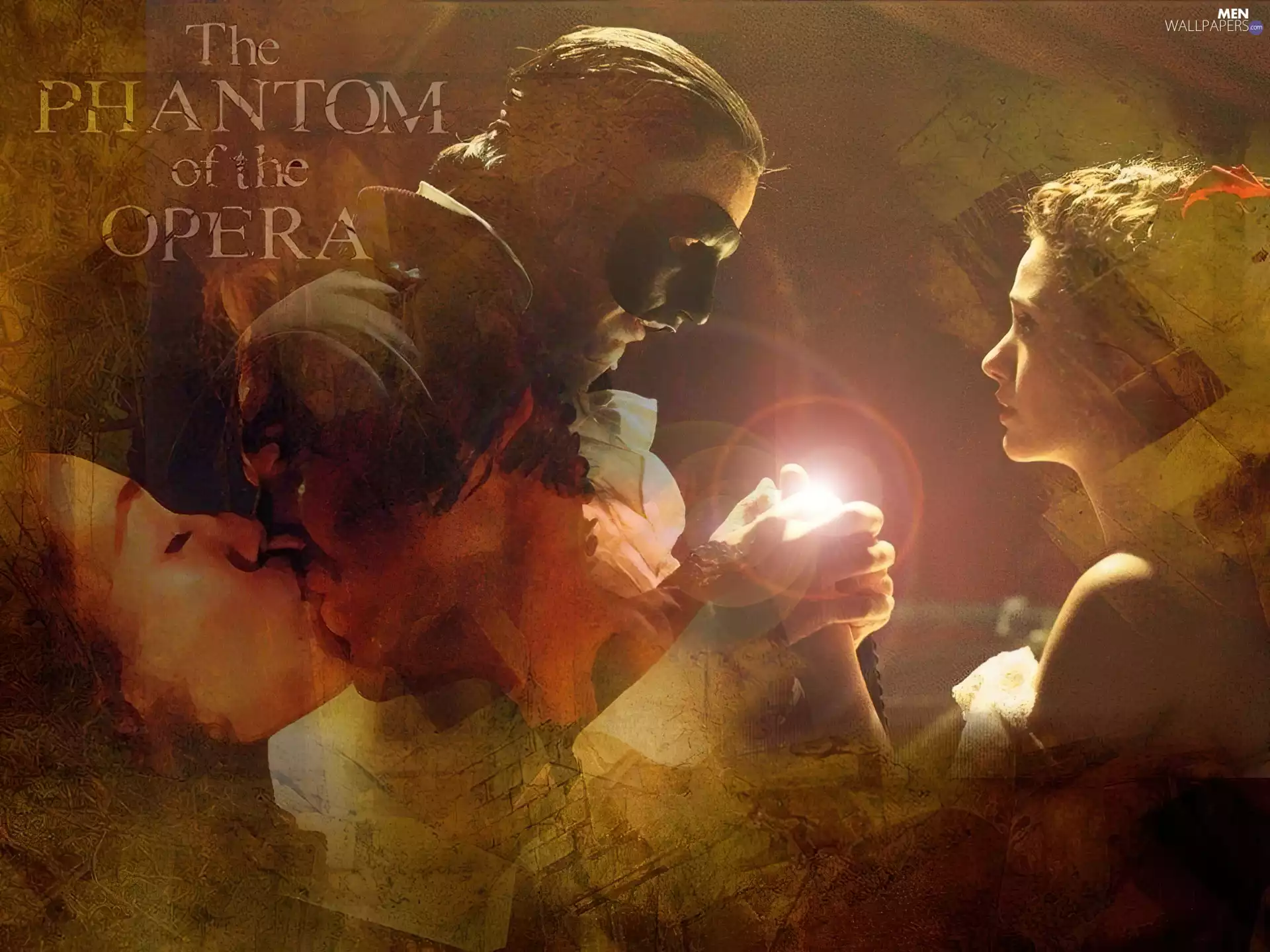 glimmer, kiss, Gerard Butler, Emmy Rossum, Phantom Of The Opera