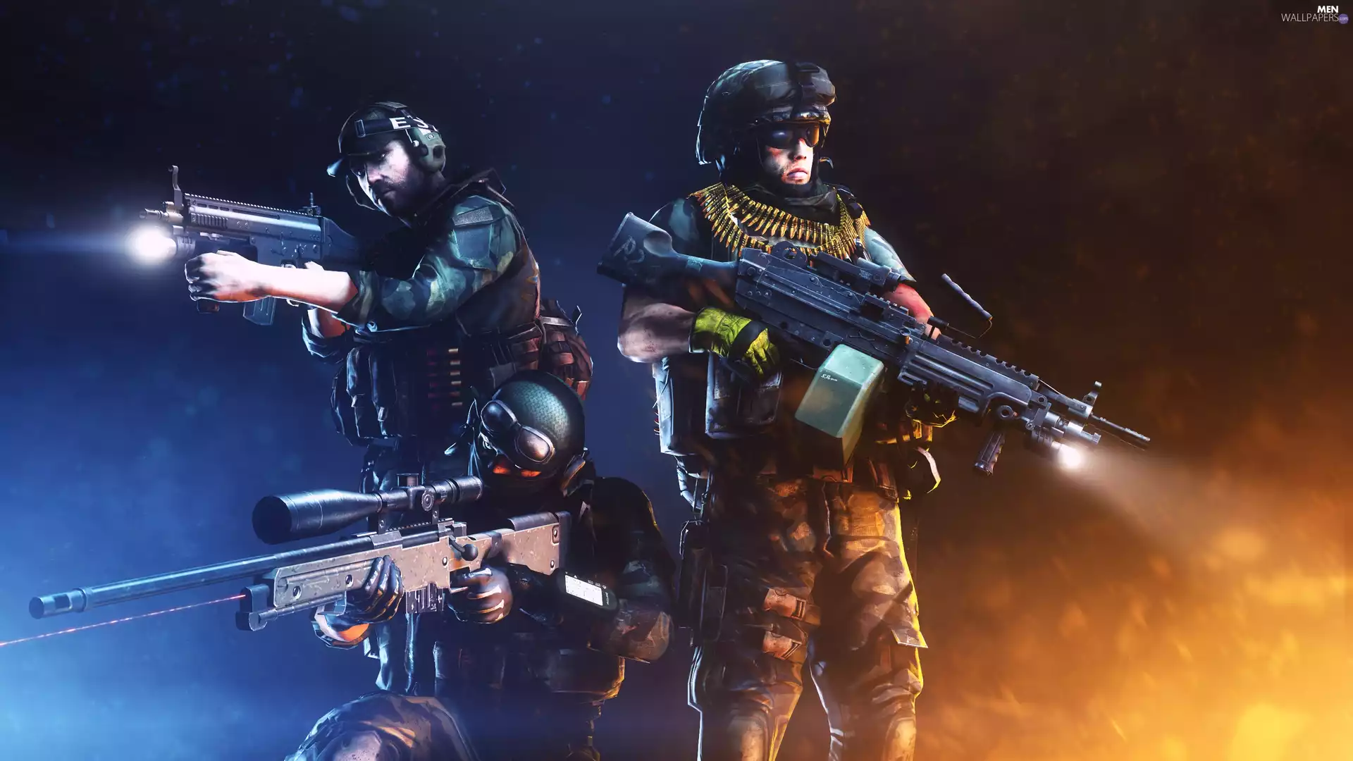 Gun, soldiers, Machine Gun