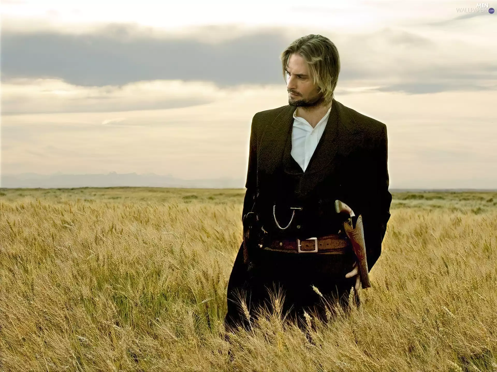 Josh Holloway, lost, costume, confused, series, corn, gun
