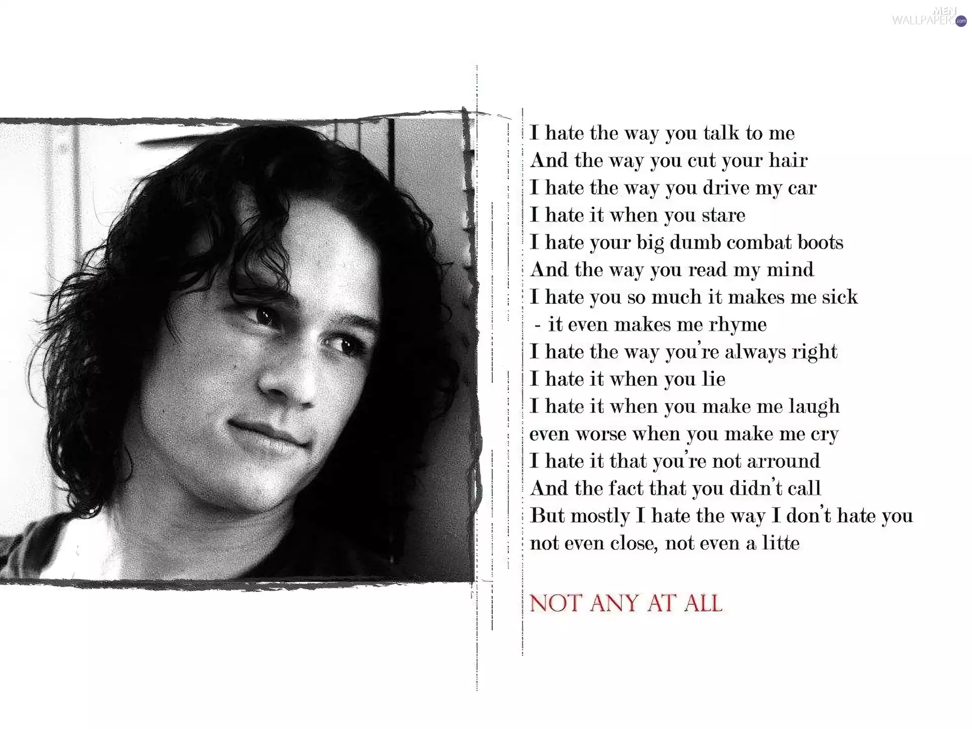 Heath Ledger, Curly hair