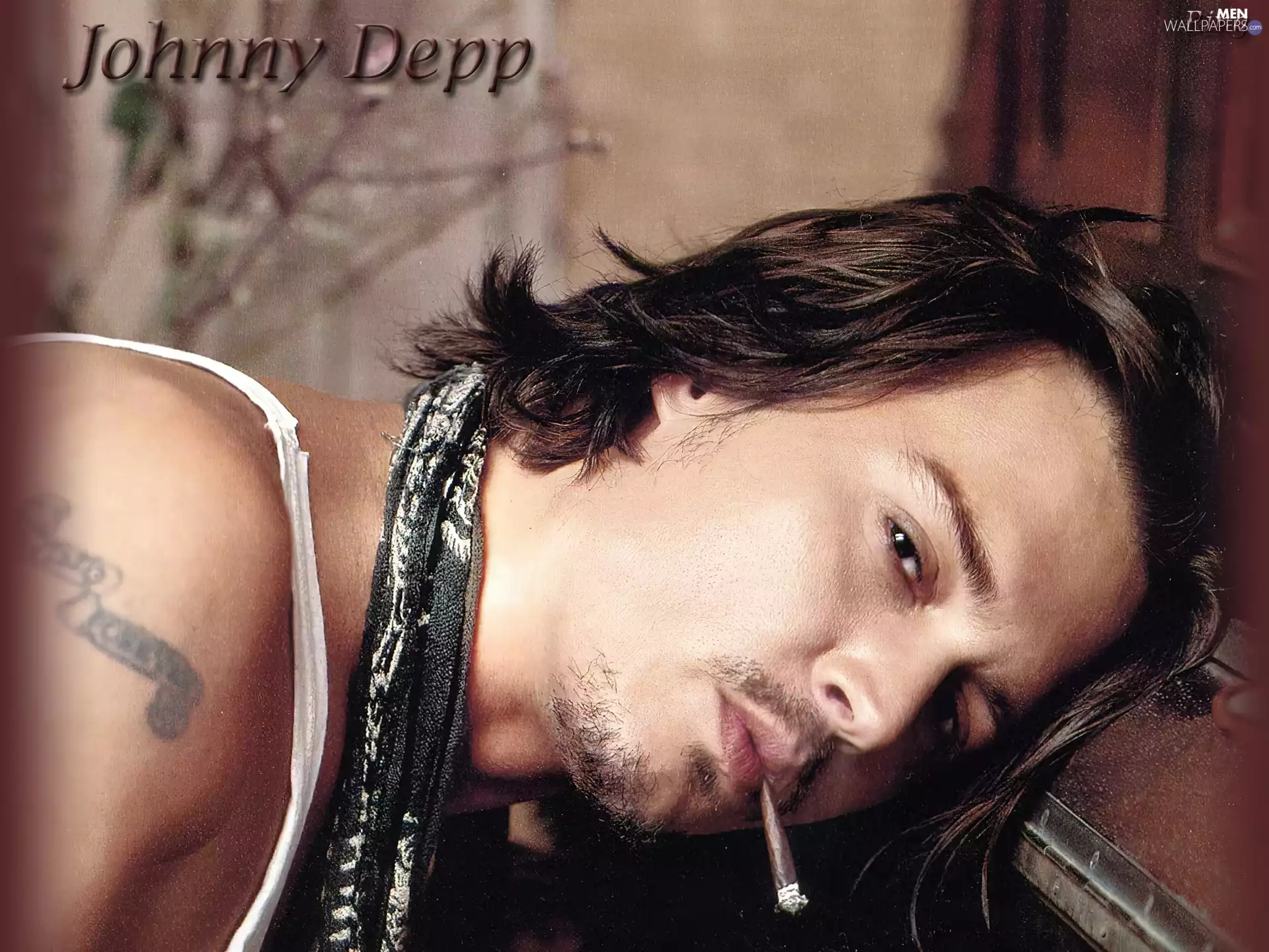 Brown hair, Johnny Depp, cigar