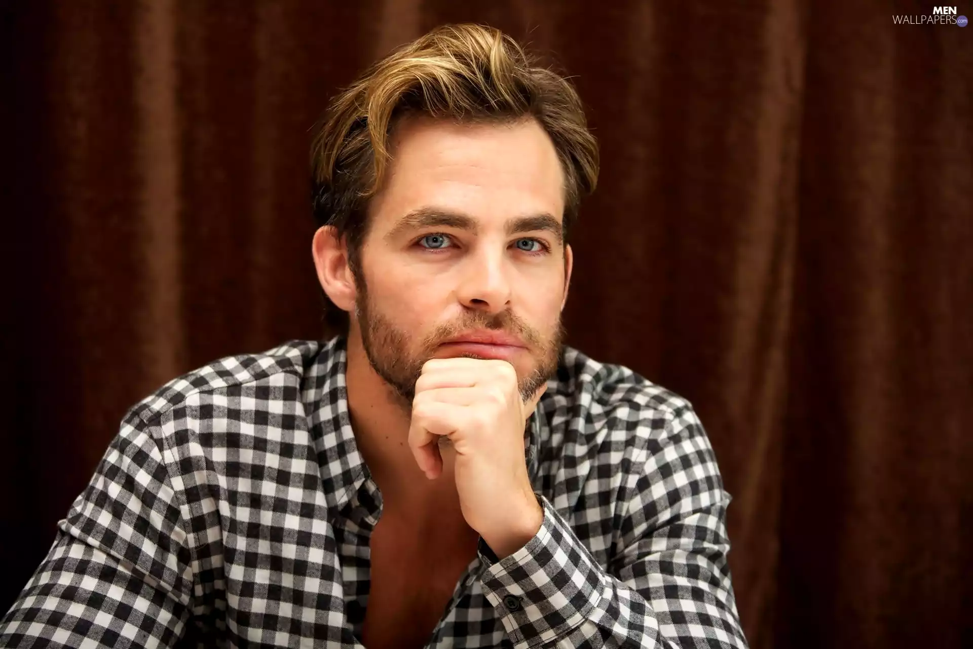 shirt, grating, actor, hair, Chris Pine