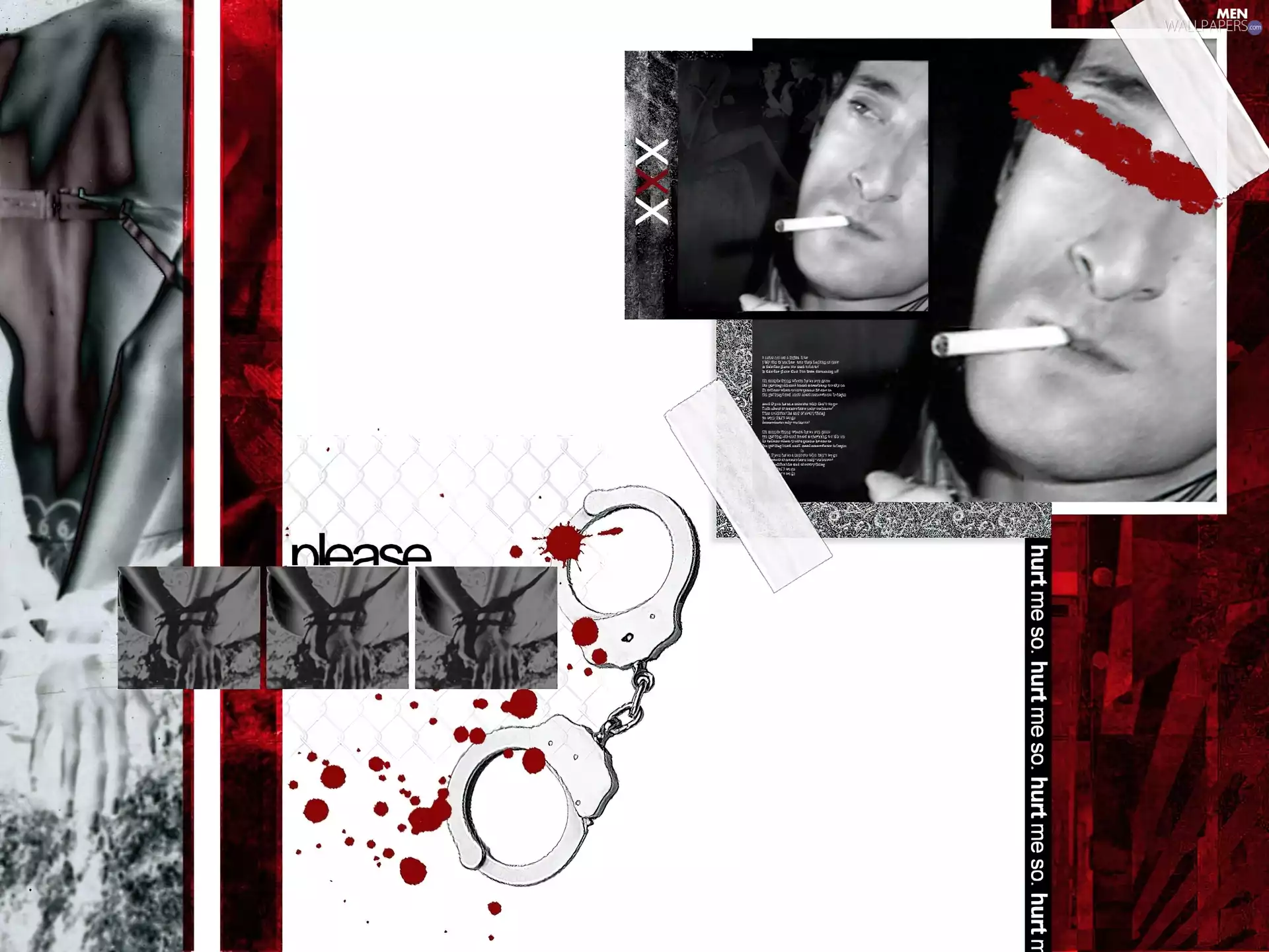 Cigarette, Adrien Brody, handcuffs