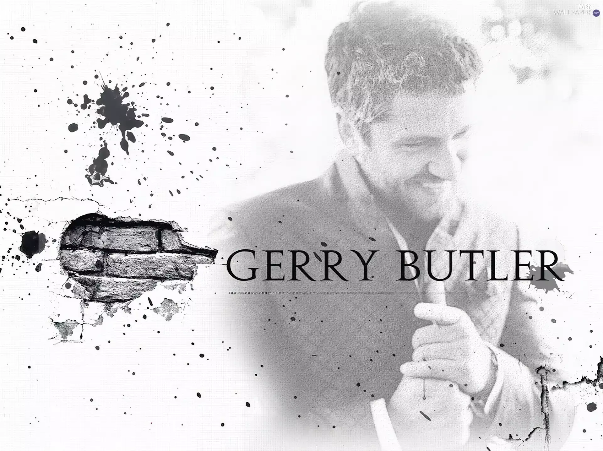 brick, Gerard Butler, hands