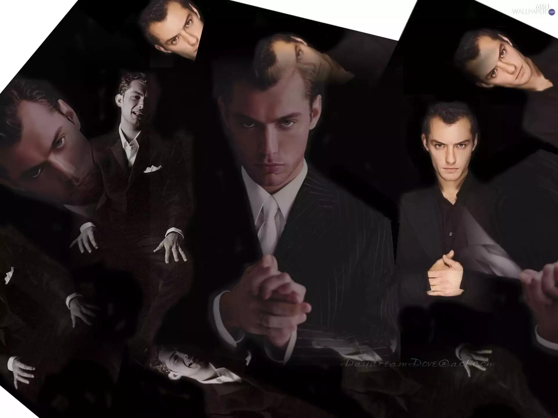 Jude Law, folded hands